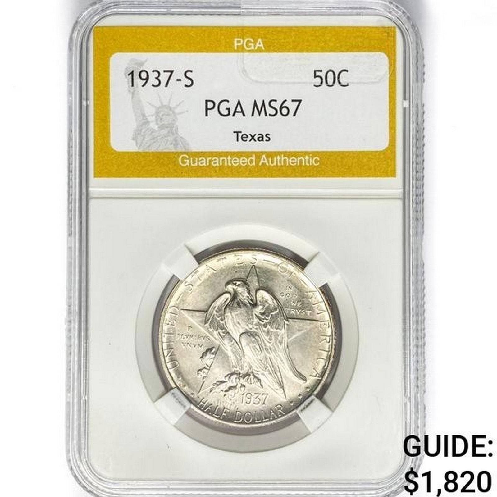 1937-S Texas Half Dollar PGA MS67 (1 of 2)