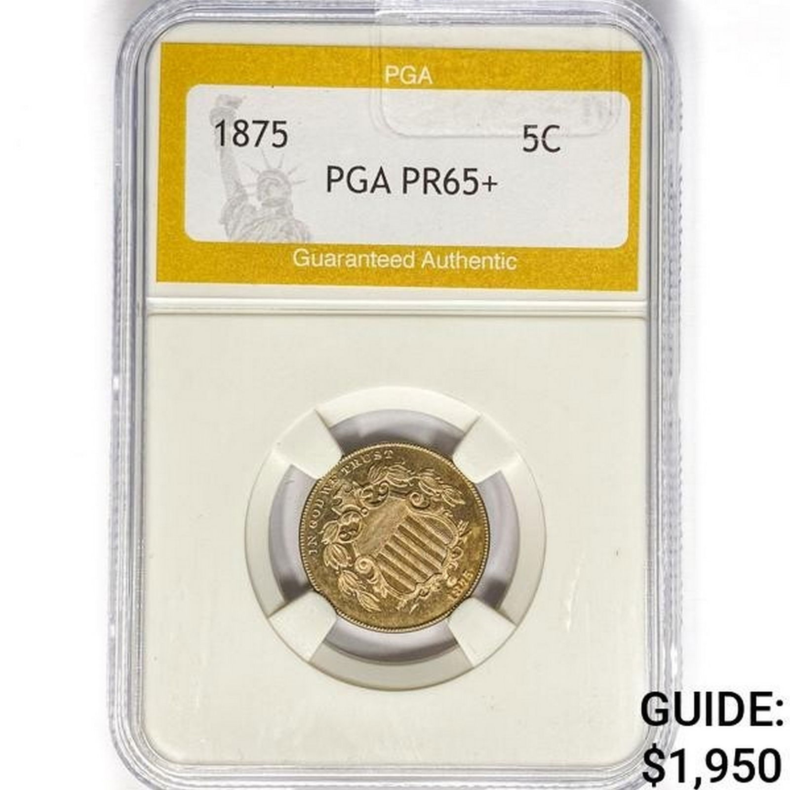 1875 Shield Nickel PGA PR65+ (1 of 2)