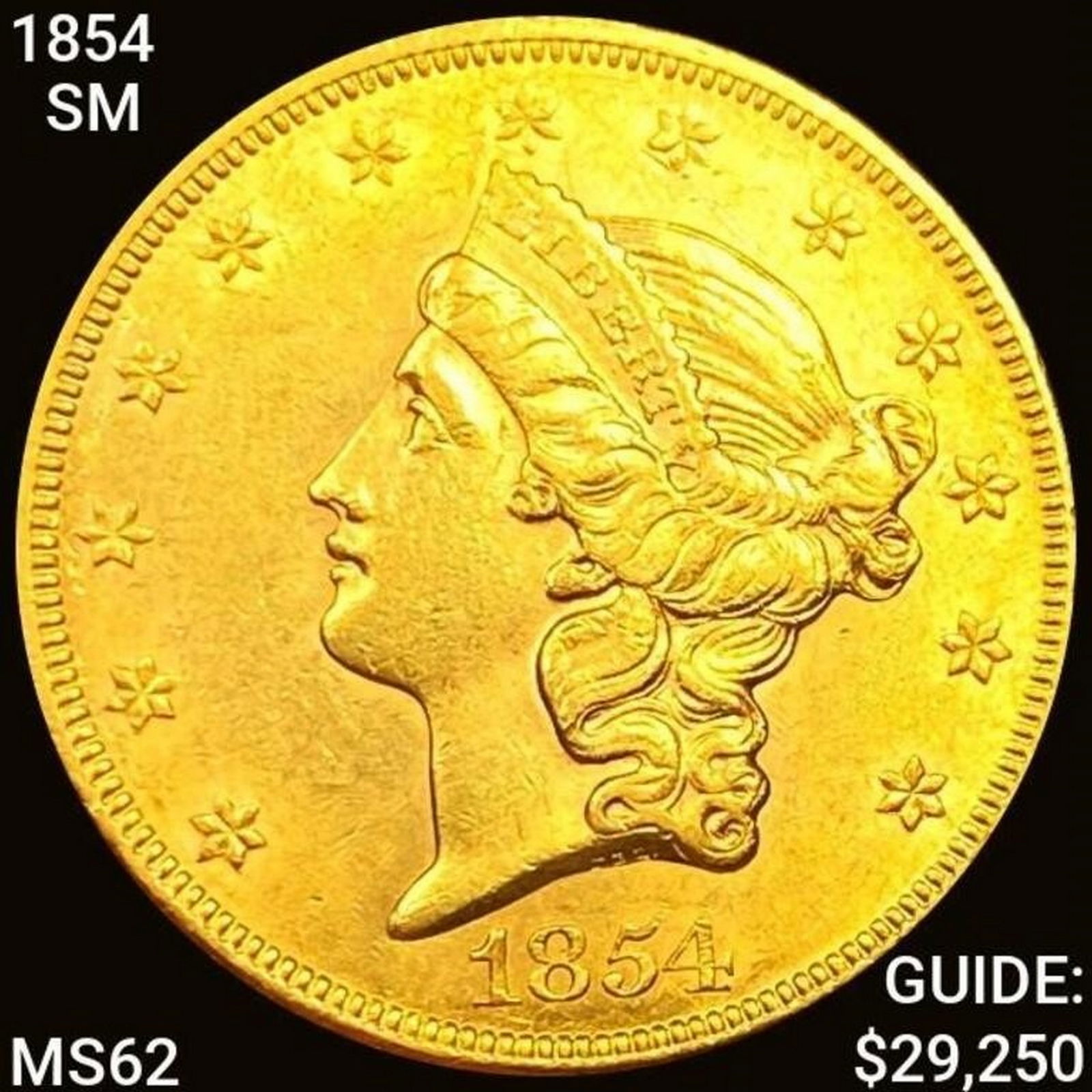 1854 SM DT $20 Gold Double Eagle UNCIRCULATED (1 of 2)