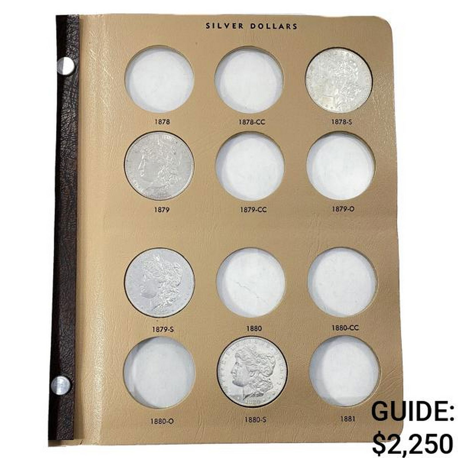 1878-1890 Morgan Silver Dollar Book (15 Coins) BU (1 of 9)