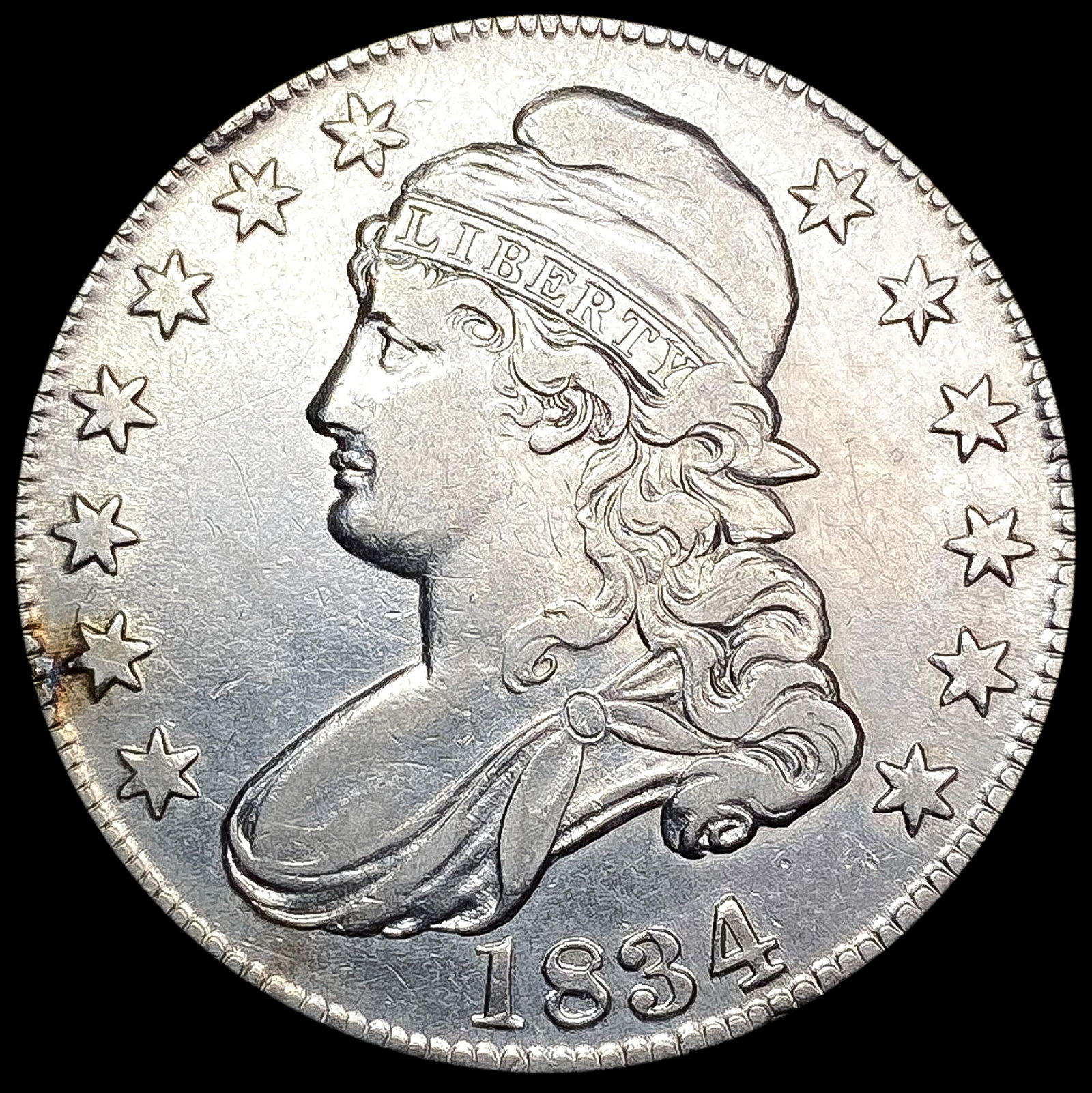 1834 Capped Bust Half Dollar CLOSELY UNCIRCULATED (1 of 2)