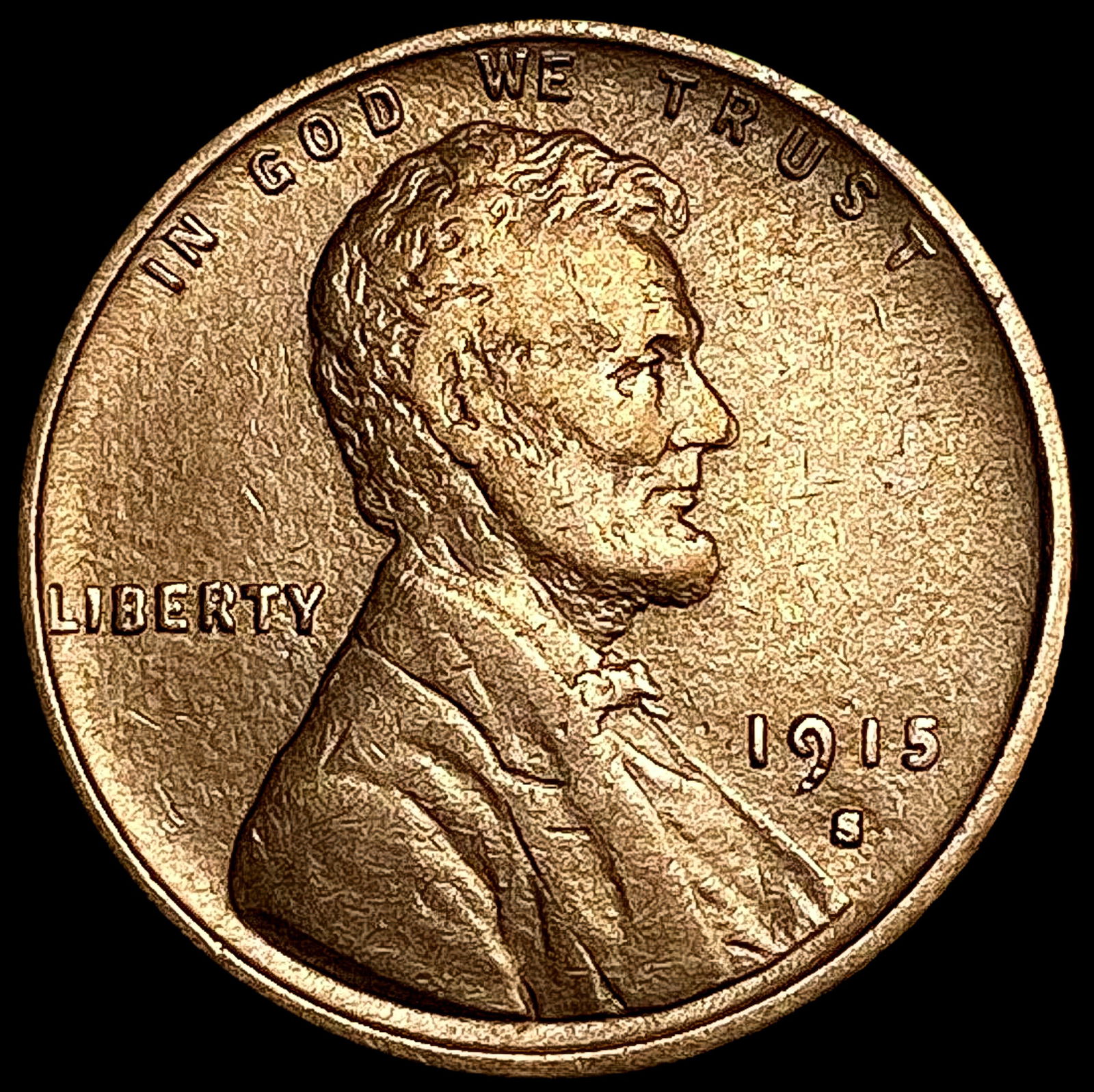1915-S Wheat Cent CLOSELY UNCIRCULATED (1 of 2)
