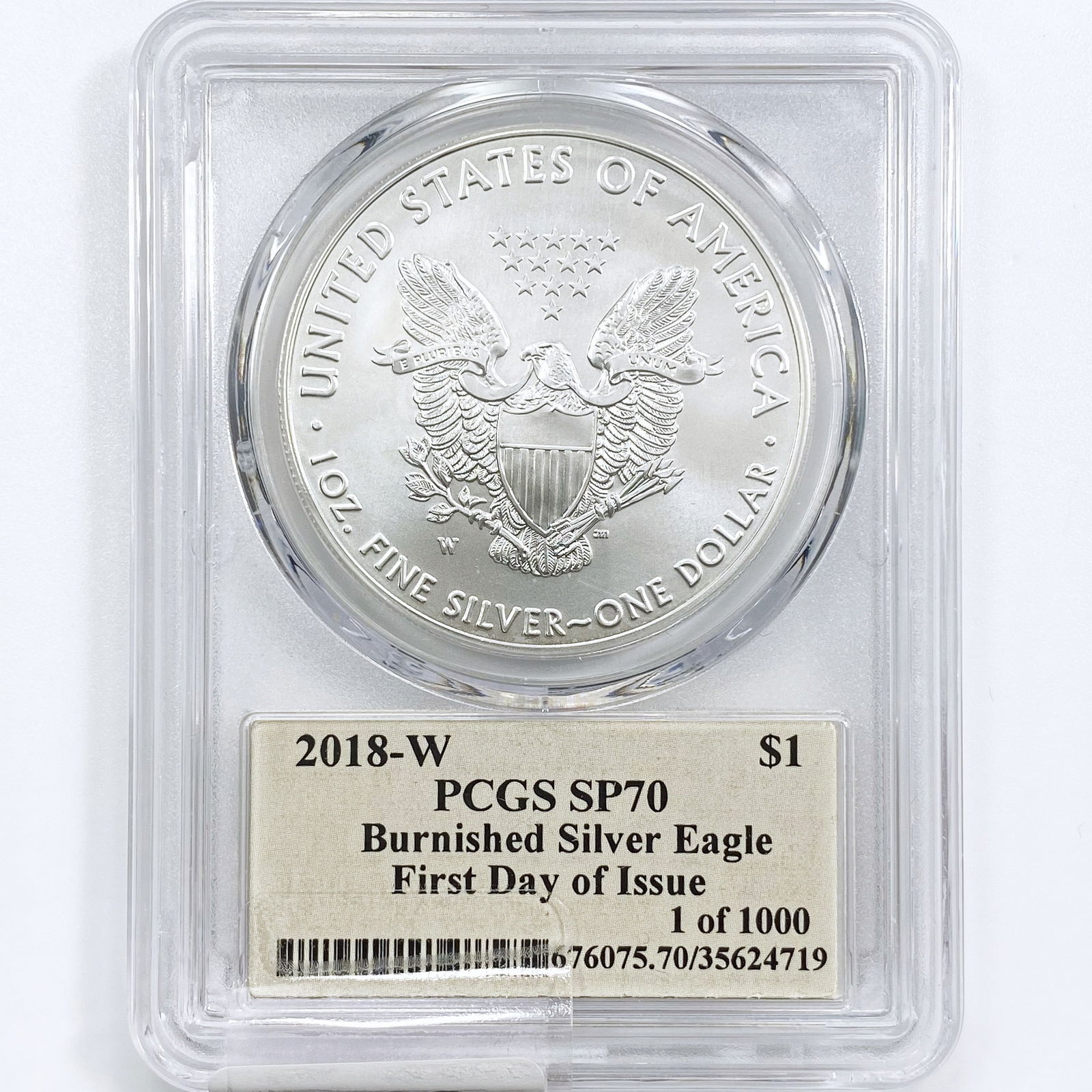 2018-W American Silver Eagle PCGS SP70 1st Issue (1 of 2)