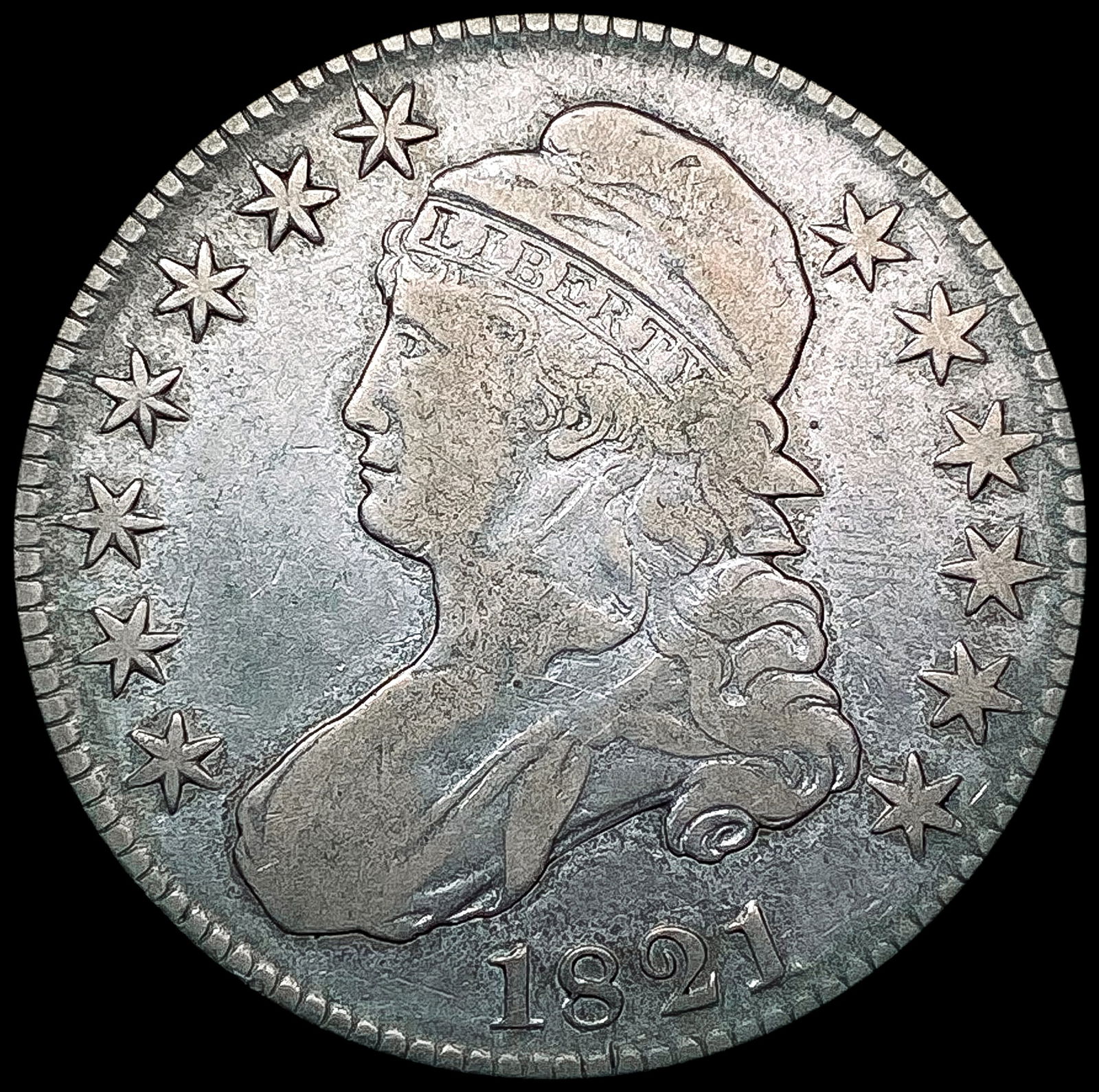 1821 Capped Bust Half Dollar NEARLY UNCIRCULATED (1 of 2)