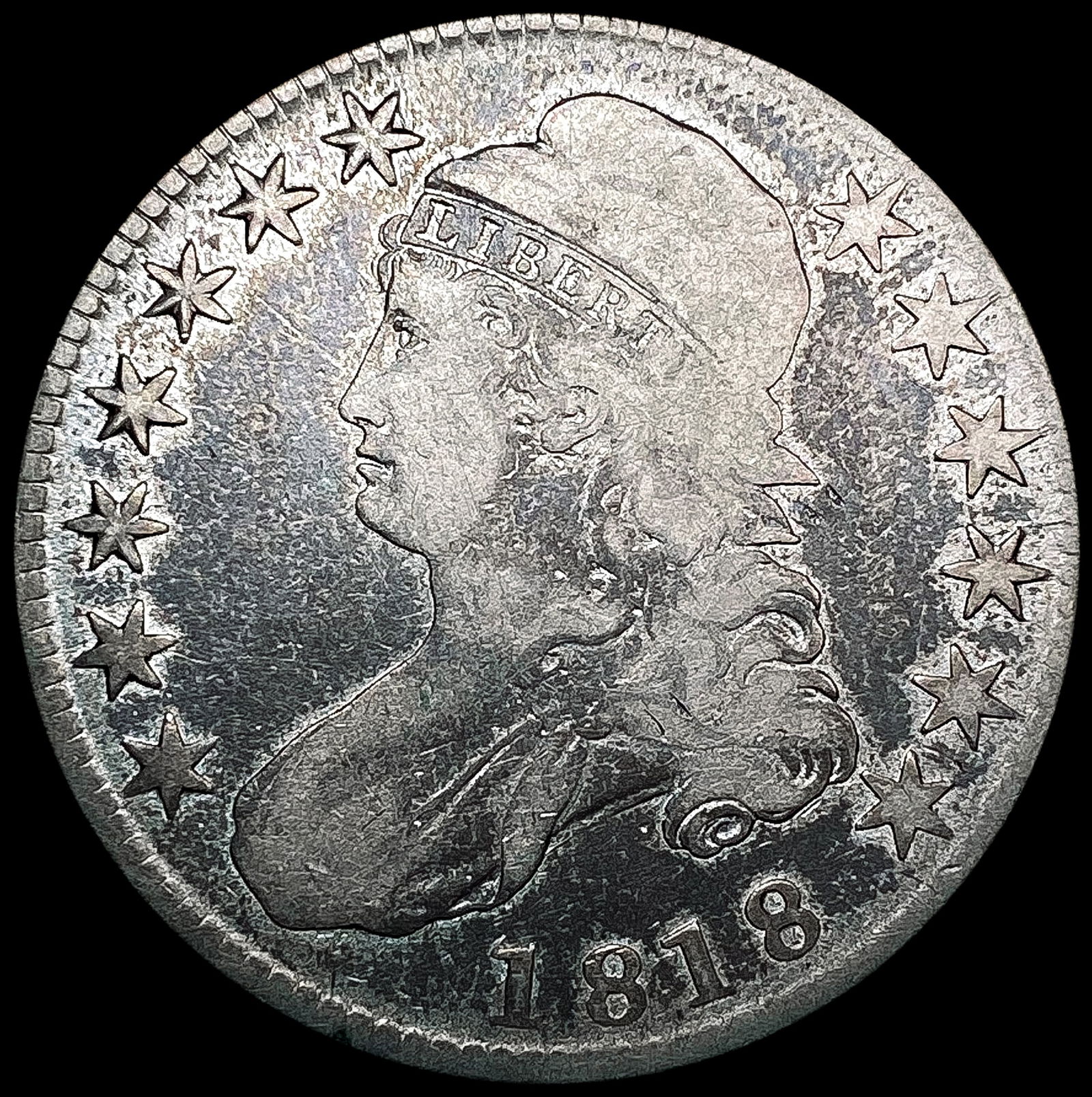 1818 Capped Bust Half Dollar LIGHTLY CIRCULATED (1 of 2)