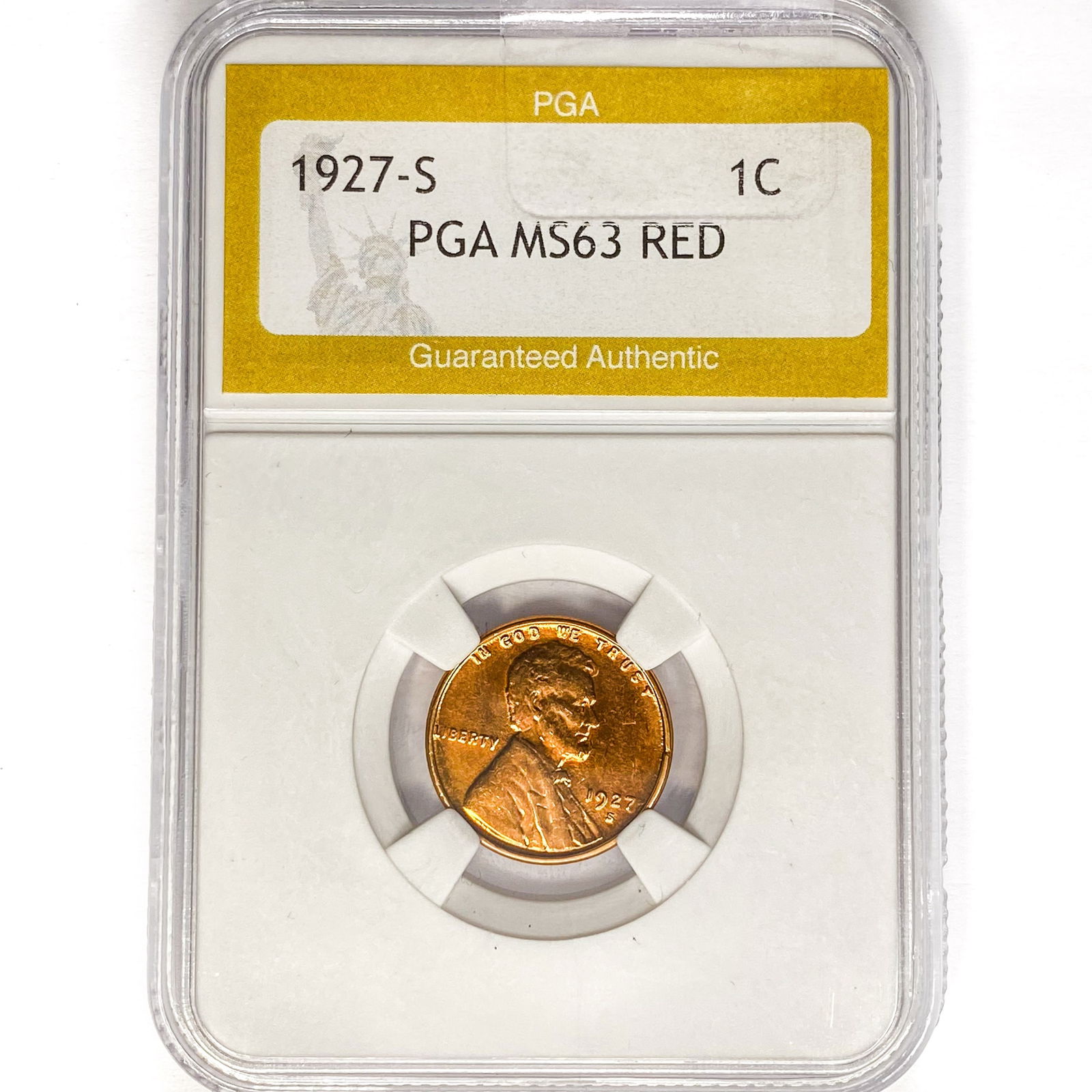 1927-S Wheat Cent PGA MS63 RED (1 of 2)
