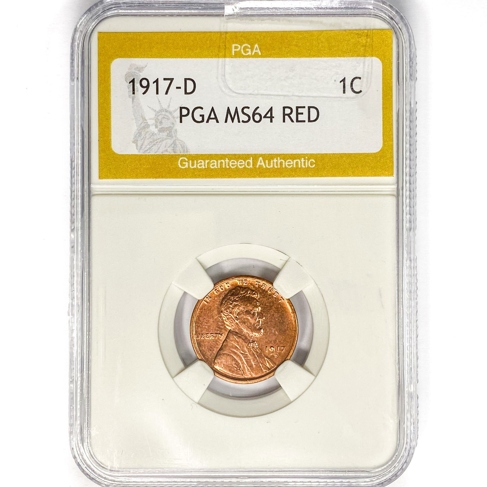 1917-D Wheat Cent PGA MS64 RED (1 of 2)