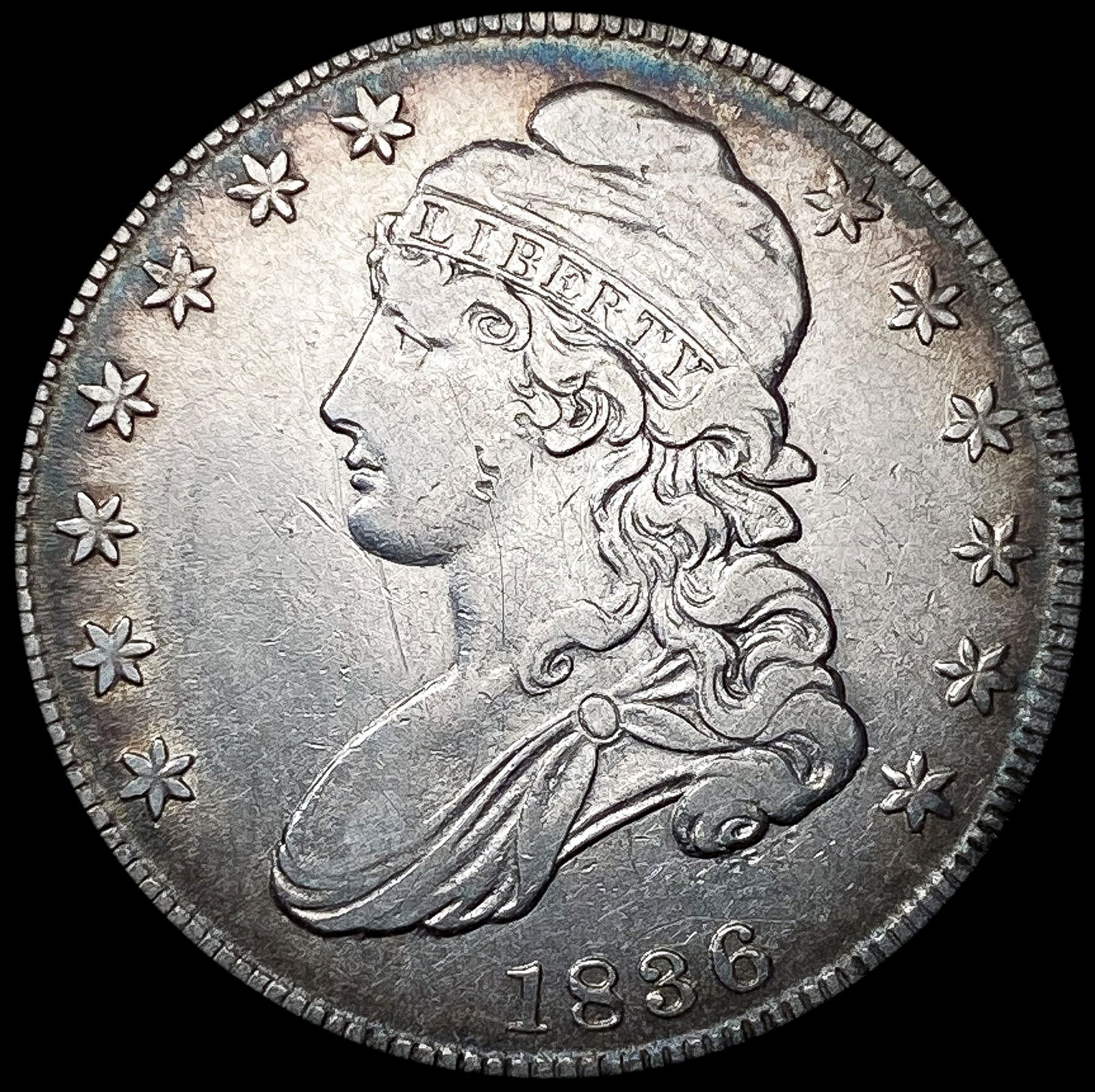 1836 Capped Bust Half Dollar NEARLY UNCIRCULATED (1 of 2)