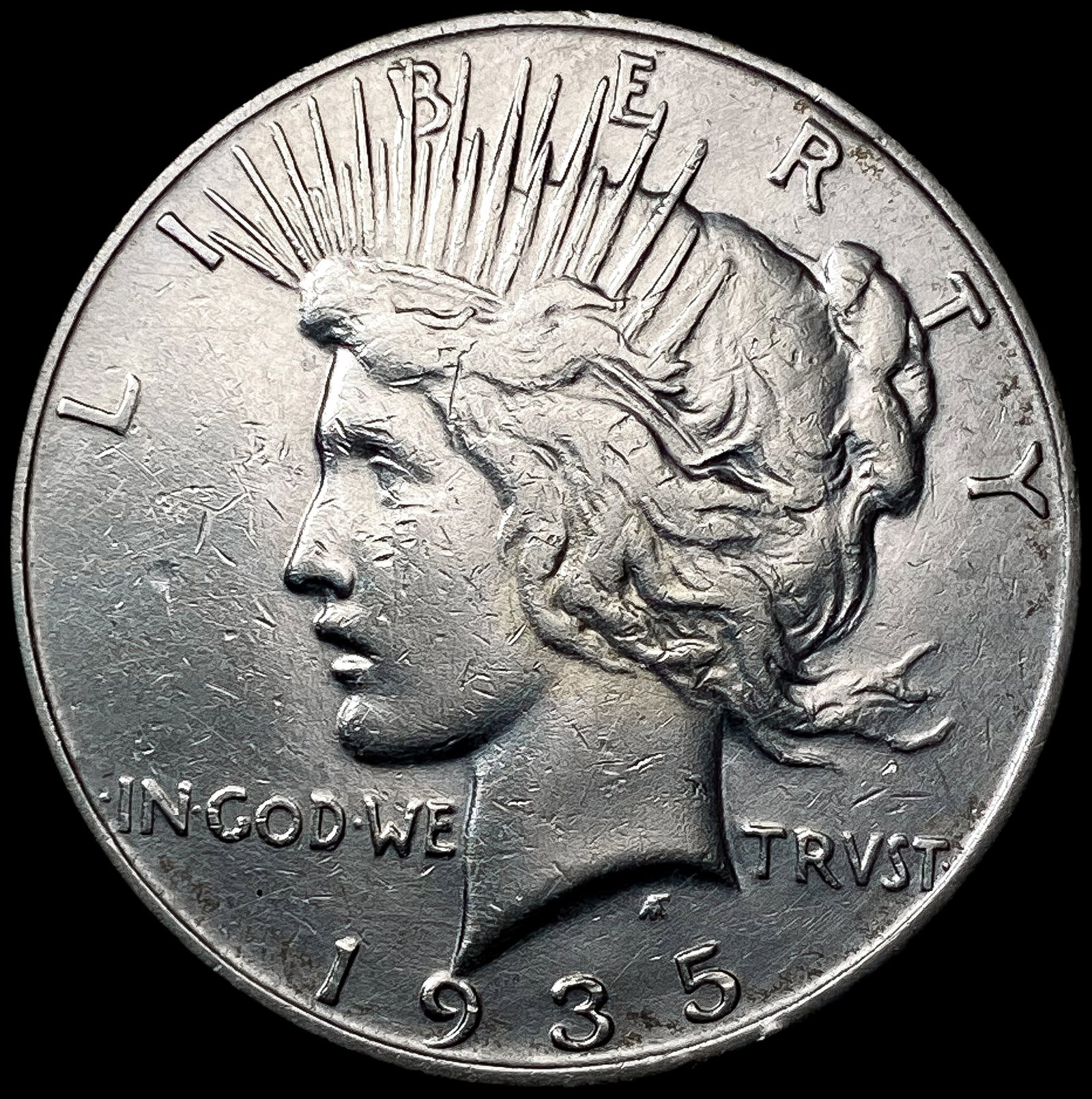 1935-S Silver Peace Dollar CLOSELY UNCIRCULATED: 1935-S Silver Peace Dollar CLOSELY UNCIRCULATED