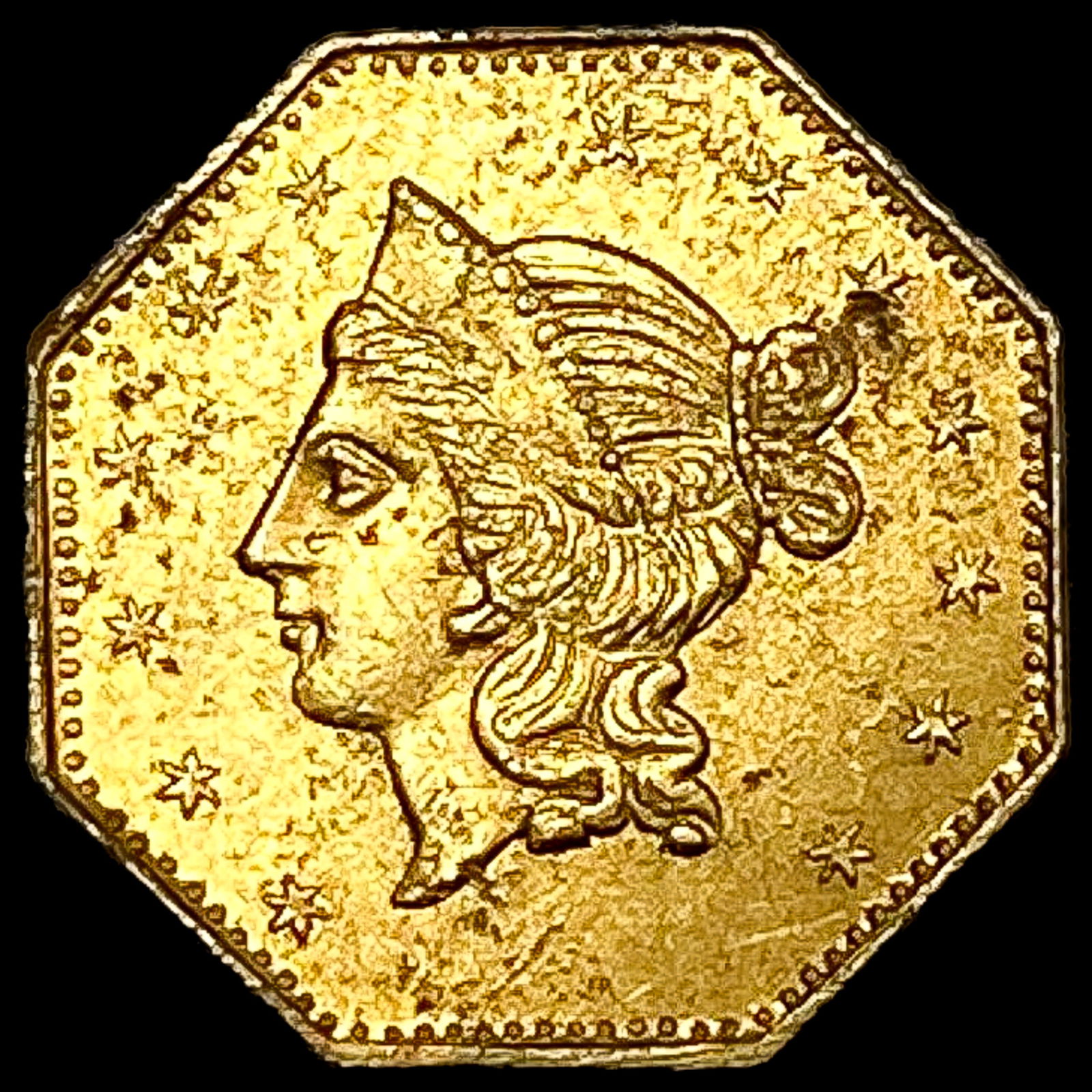 1853 Octagonal California Gold Dollar UNCIRCULATED (1 of 2)
