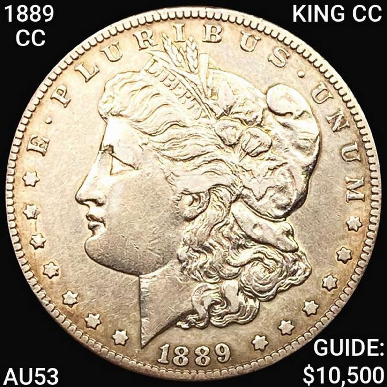 1889-CC KING CC Morgan Silver Dollar HIGH GRADE (1 of 2)