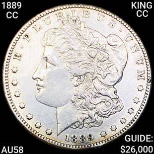 1889-CC KING CC Morgan Silver Dollar CHOICE AU: 1889-CC KING CC Morgan Silver Dollar CHOICE AU