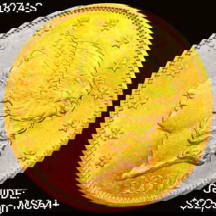 1874-S $20 Gold Double Eagle GEM BU: 1874-S $20 Gold Double Eagle GEM BU