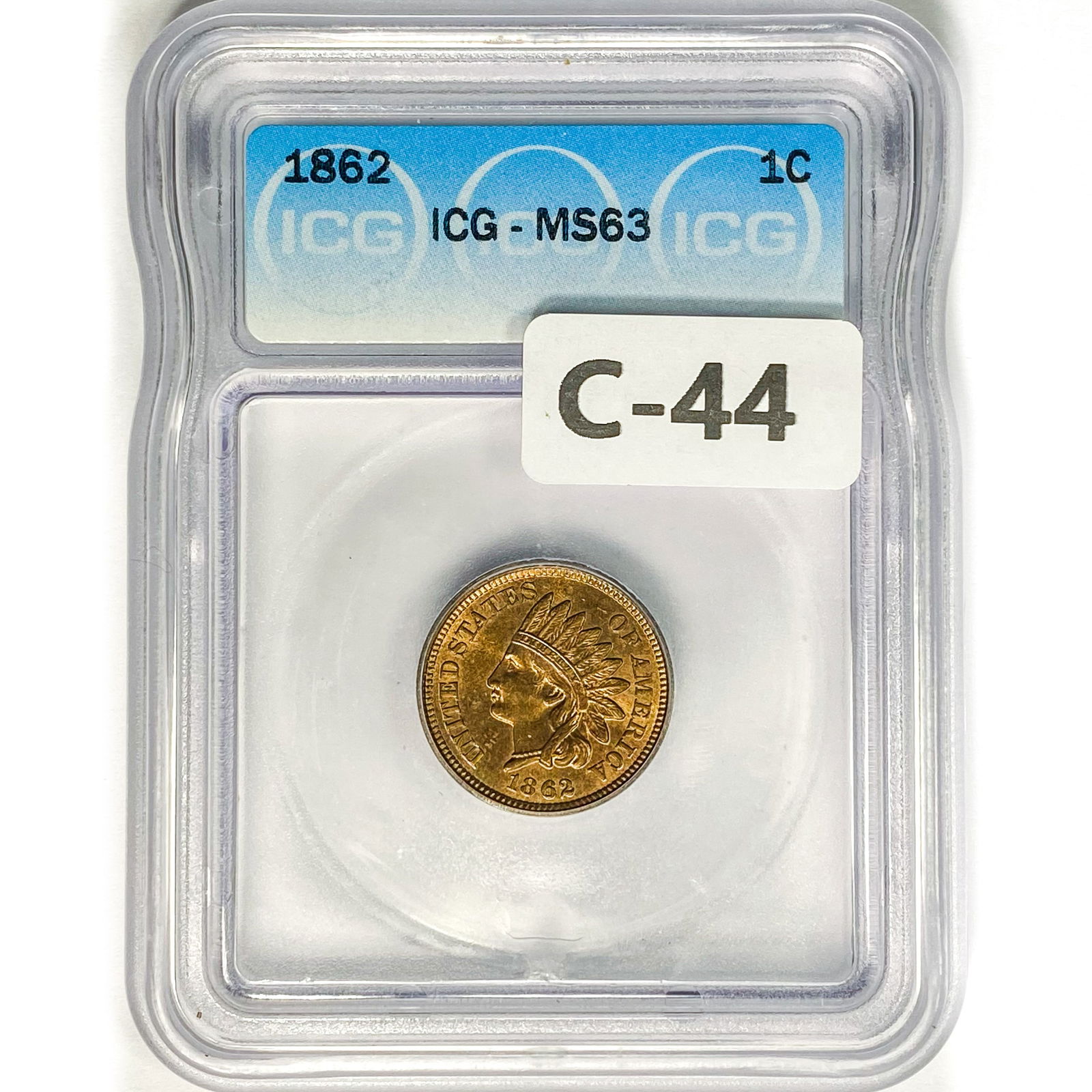 1862 Indian Head Cent ICG MS63 (1 of 3)