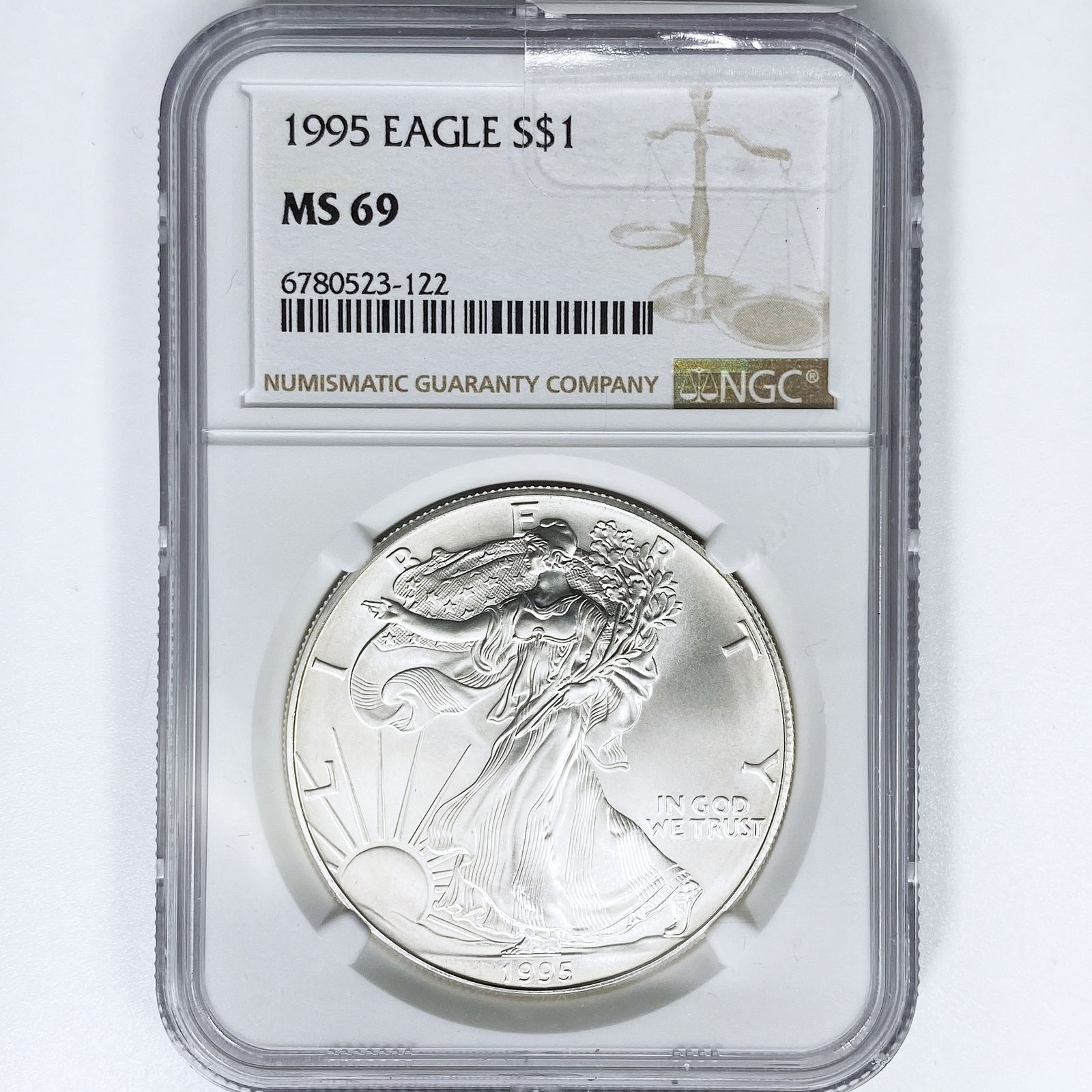 1995 American Silver Eagle NGC MS69 (1 of 2)