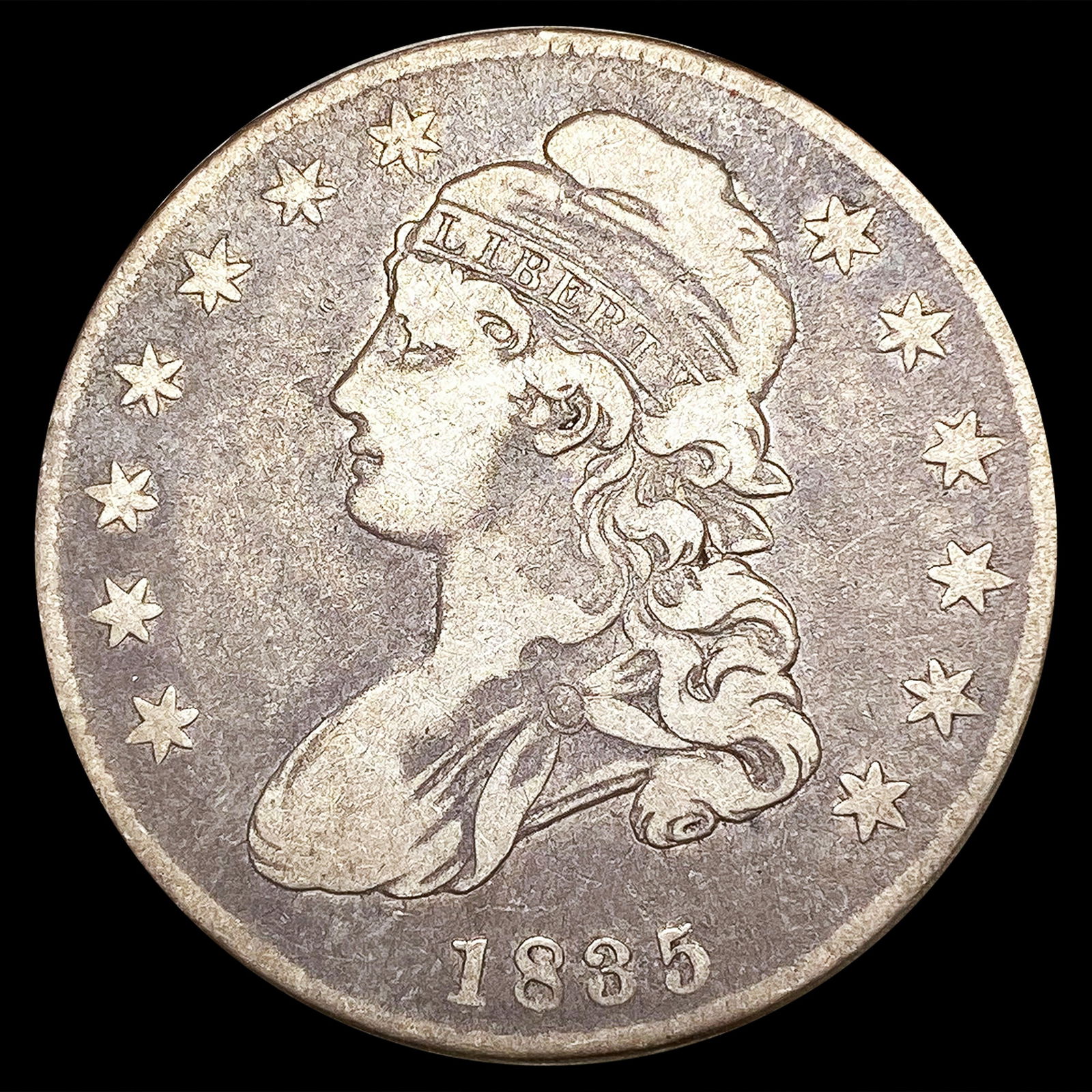 1835 Capped Bust Half Dollar NICELY CIRCULATED (1 of 2)