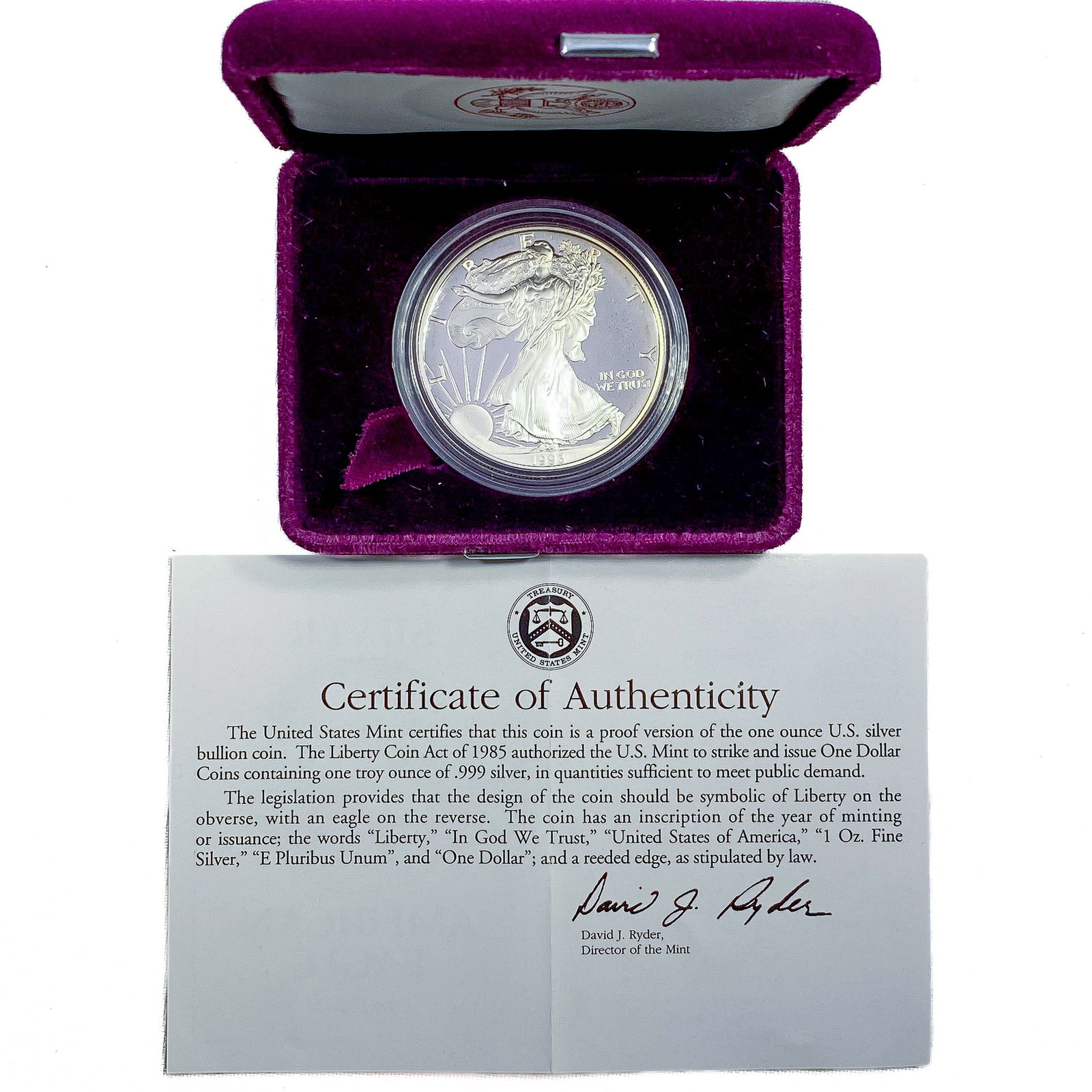 1993 American 1oz Silver Eagle PR (1 of 2)