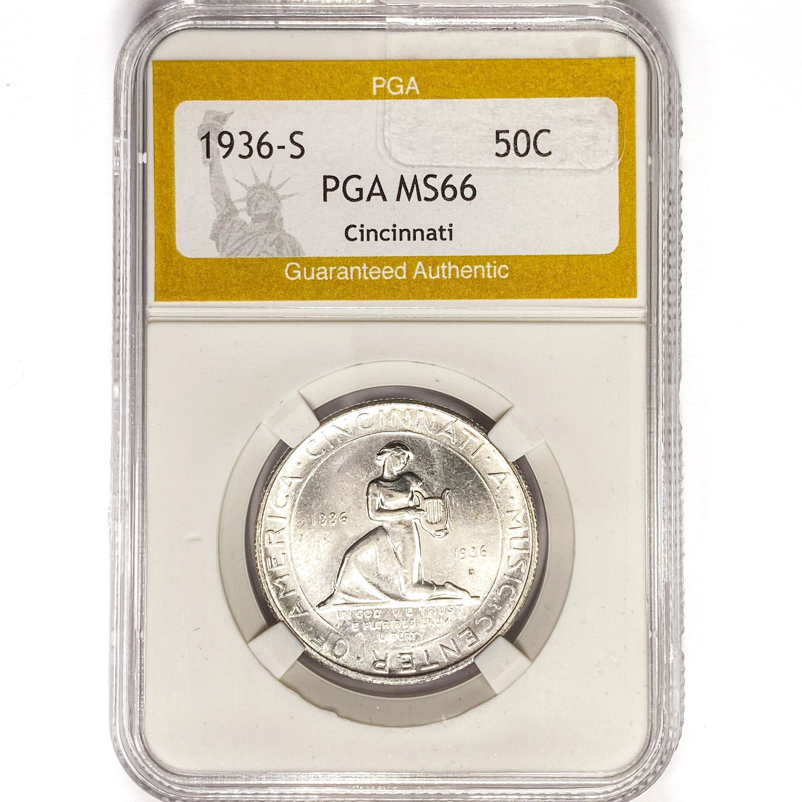 1936-S Cincinatti Half Dollar PGA MS66 (1 of 2)