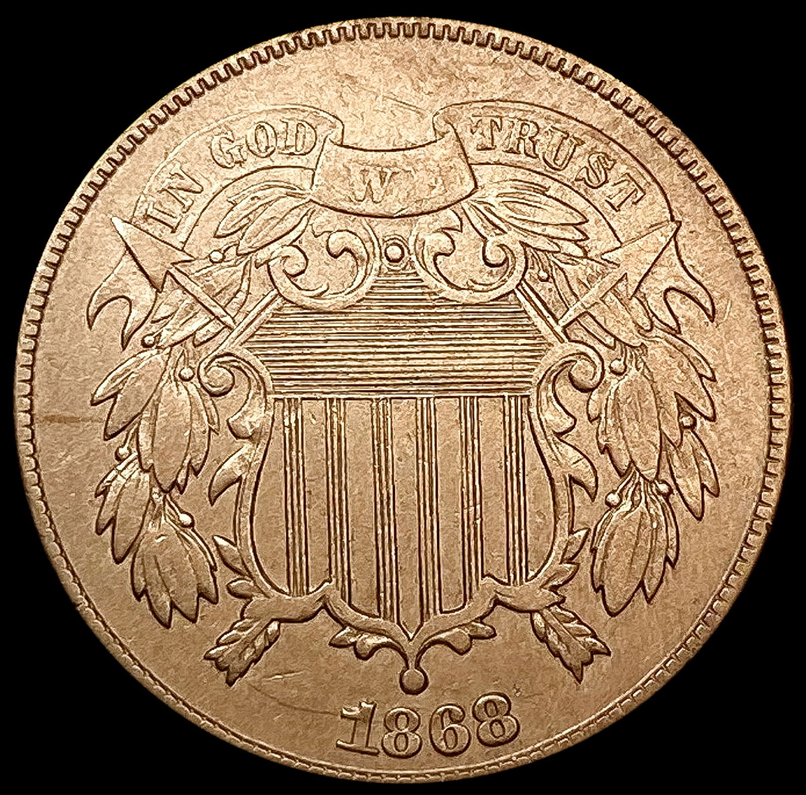 1868 Two Cent Piece CLOSELY UNCIRCULATED (1 of 2)