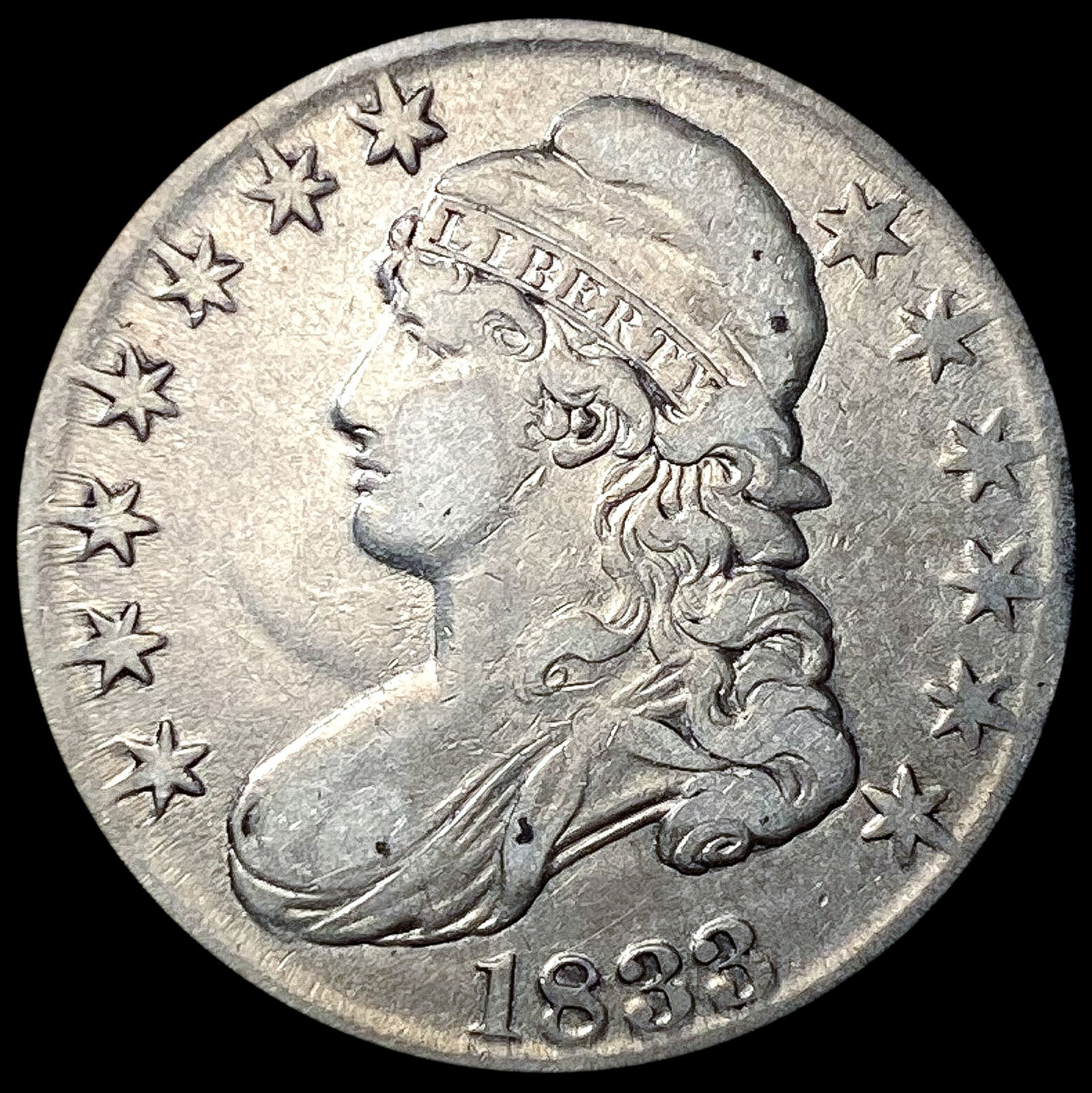 1833 Capped Bust Half Dollar LIGHTLY CIRCULATED (1 of 2)