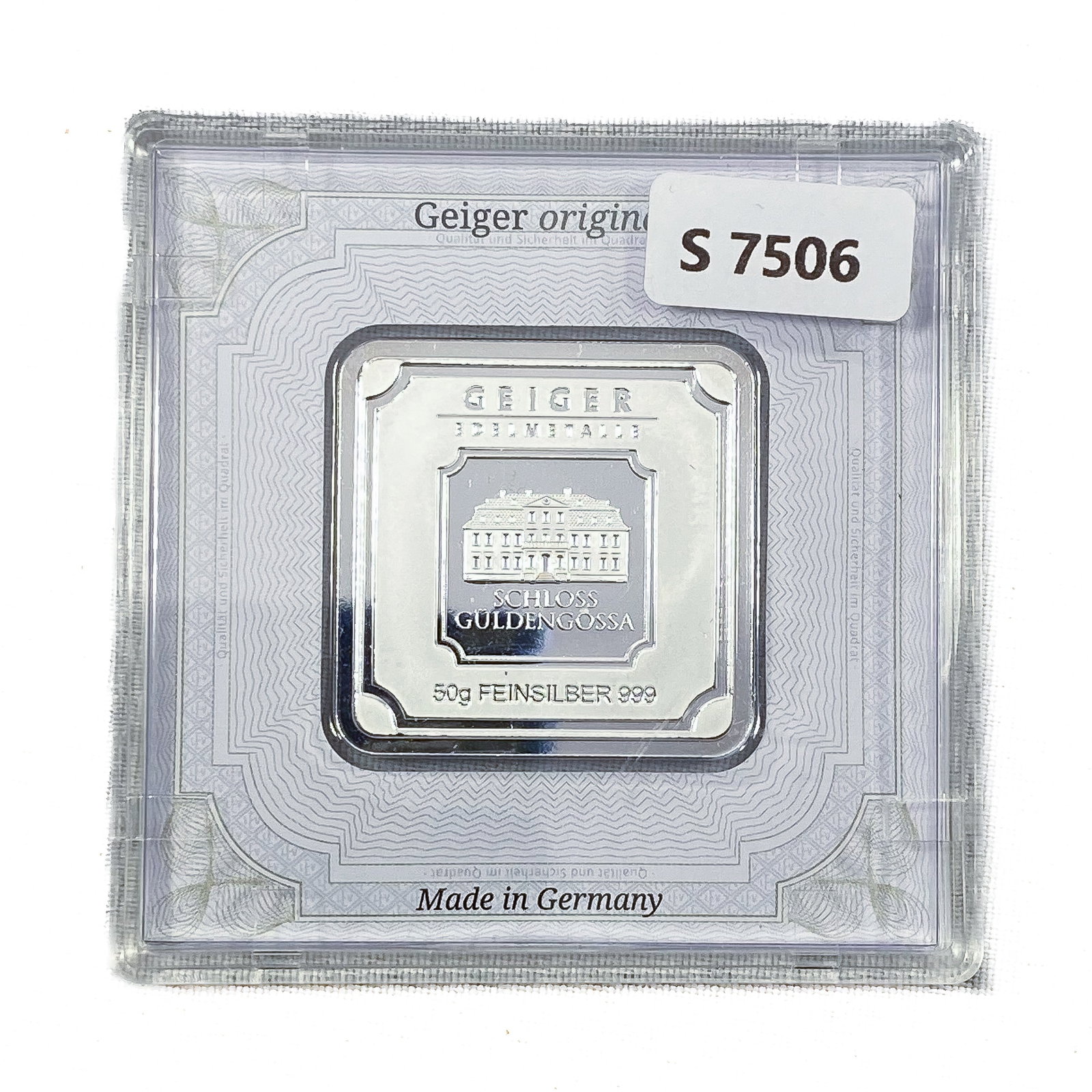 Germany 1.76oz Silver Bar: Germany 1.76oz Silver Bar