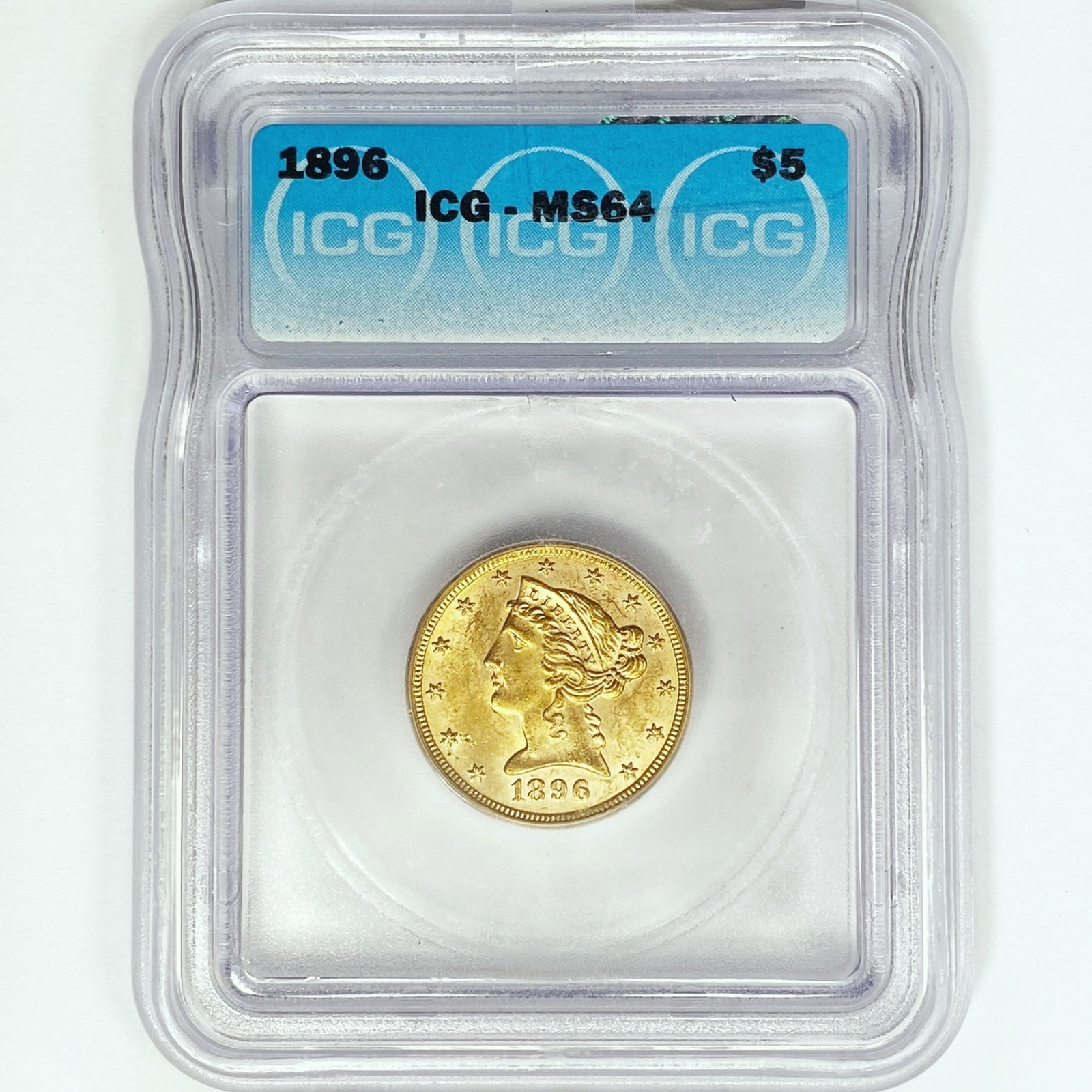 1896 $5 Gold Half Eagle ICG MS64 (1 of 2)