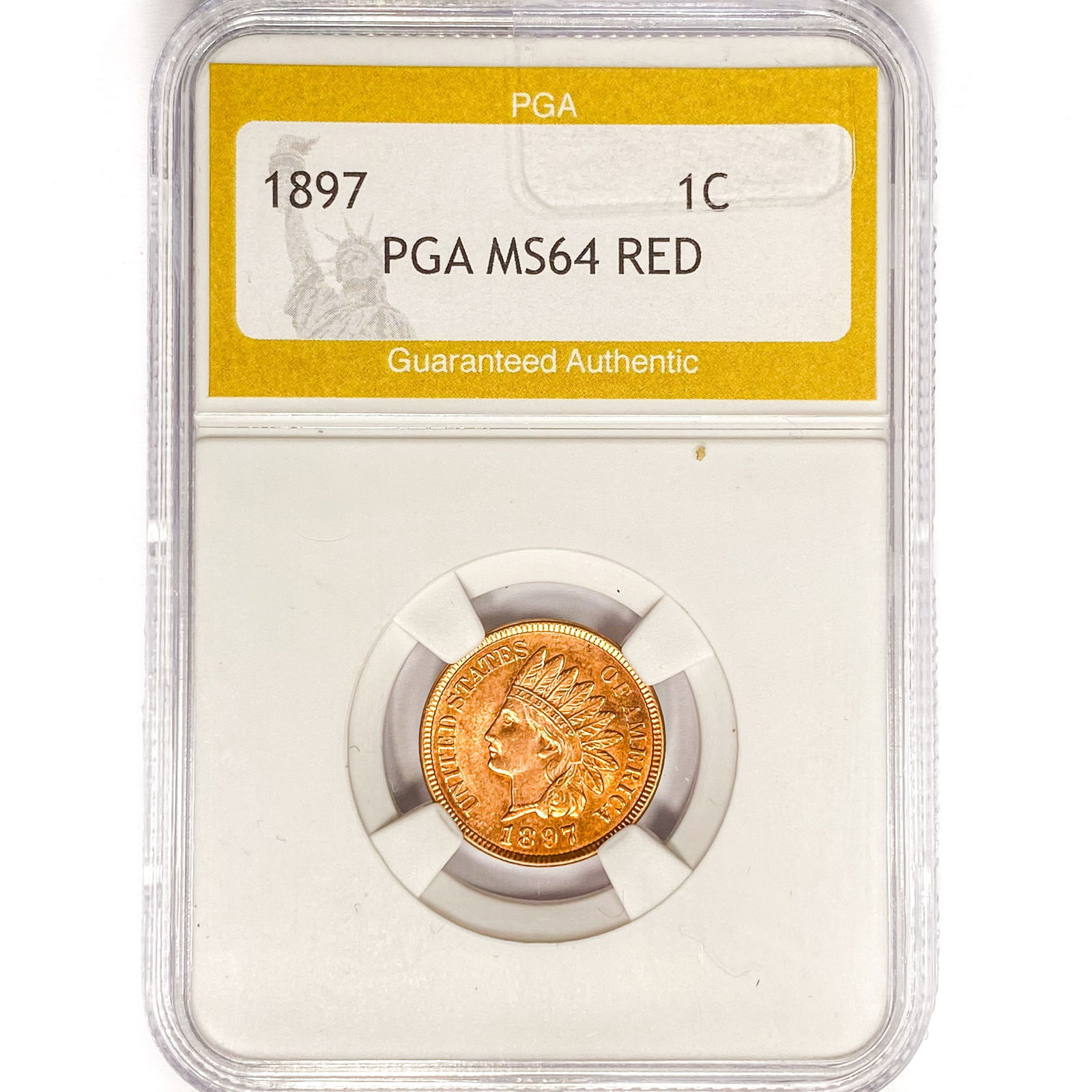 1897 Indian Head Cent PGA MS64 RED (1 of 2)
