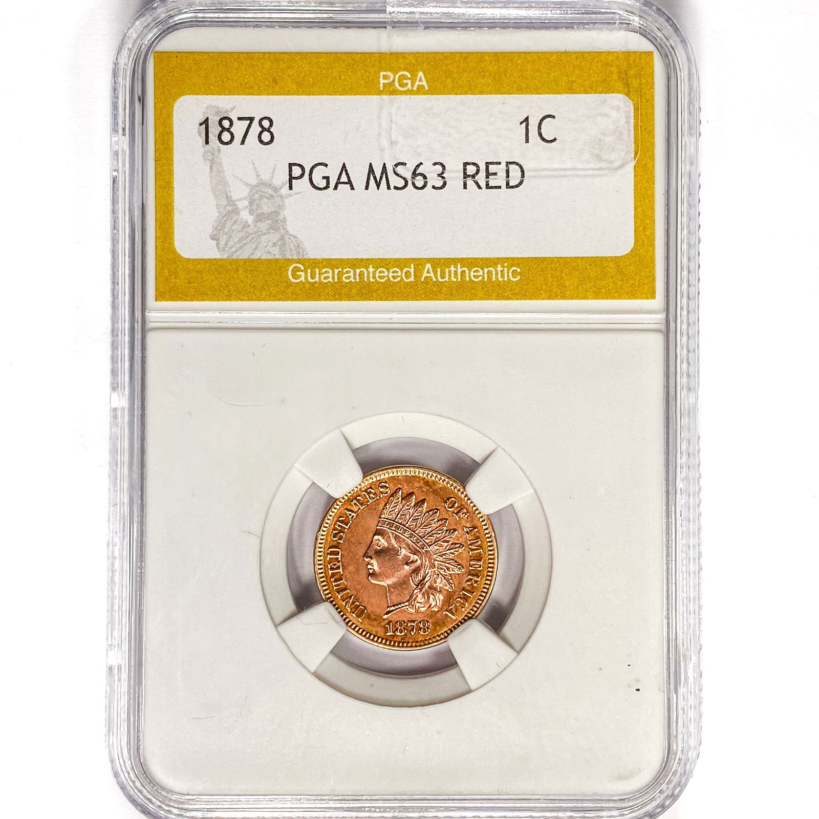 1878 Indian Head Cent PGA MS63 RED (1 of 2)