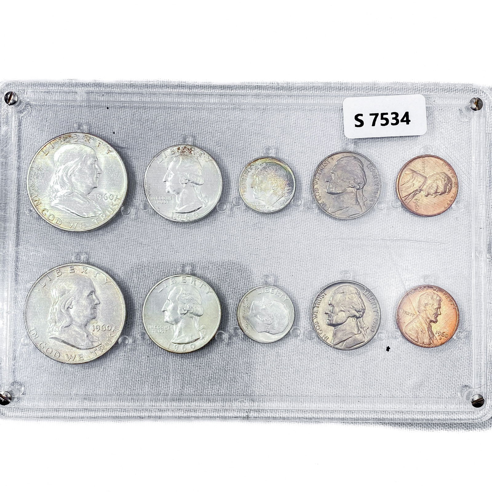 1960 US Silver Coin Set (10 Coins) (1 of 2)