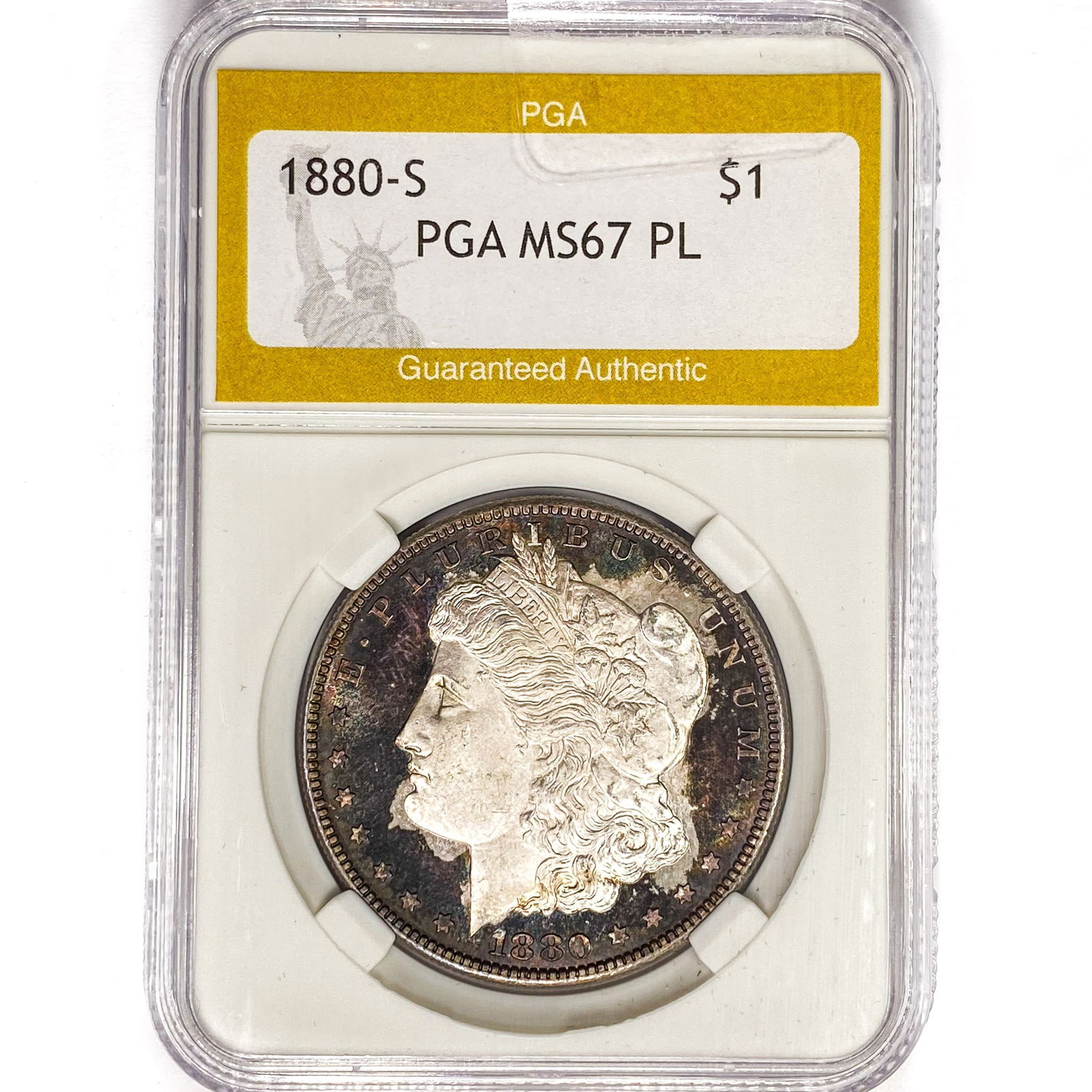 1880-S Morgan Silver Dollar PGA MS67 PL (1 of 2)