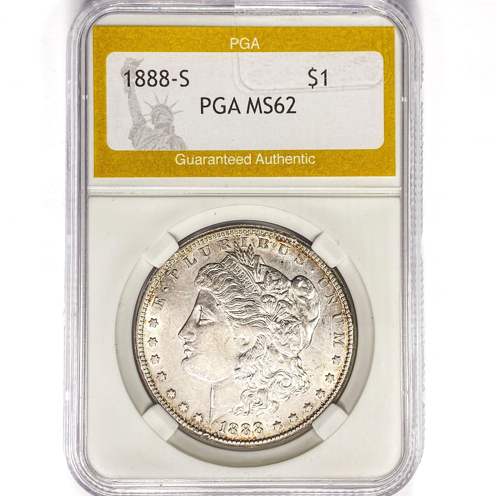 1888-S Morgan Silver Dollar PGA MS62 (1 of 2)