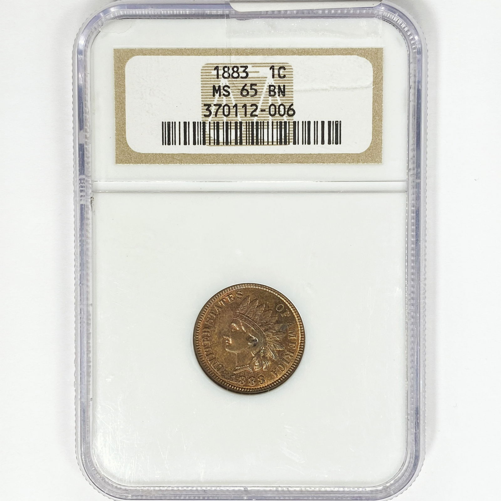 1883 Indian Head Cent NGC MS65 BN (1 of 2)