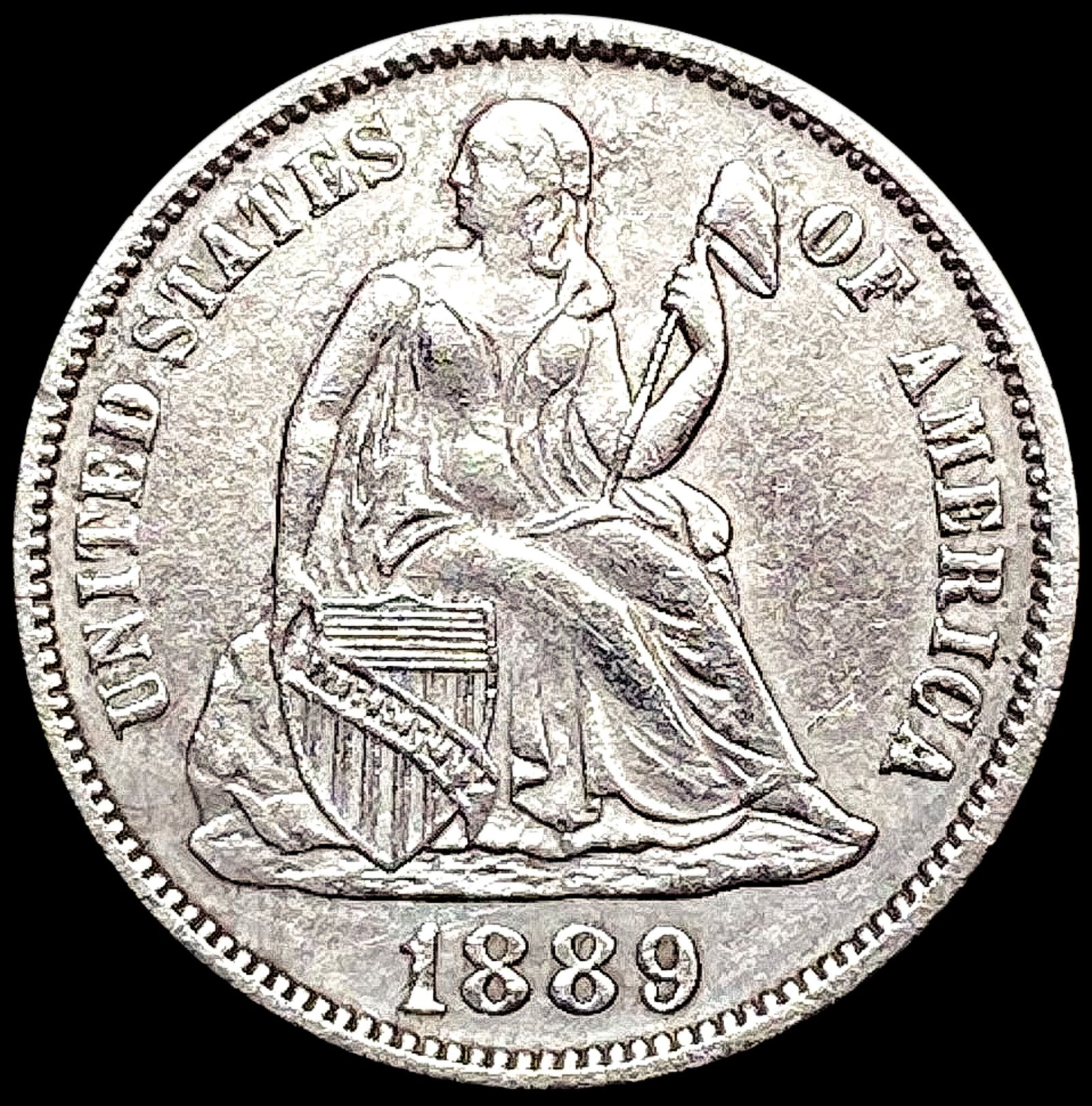 1889 Seated Liberty Dime CLOSELY UNCIRCULATED (1 of 2)