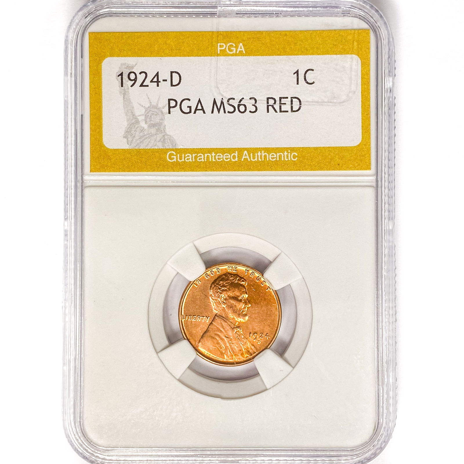 1924-D Wheat Cent PGA MS63 RED (1 of 2)
