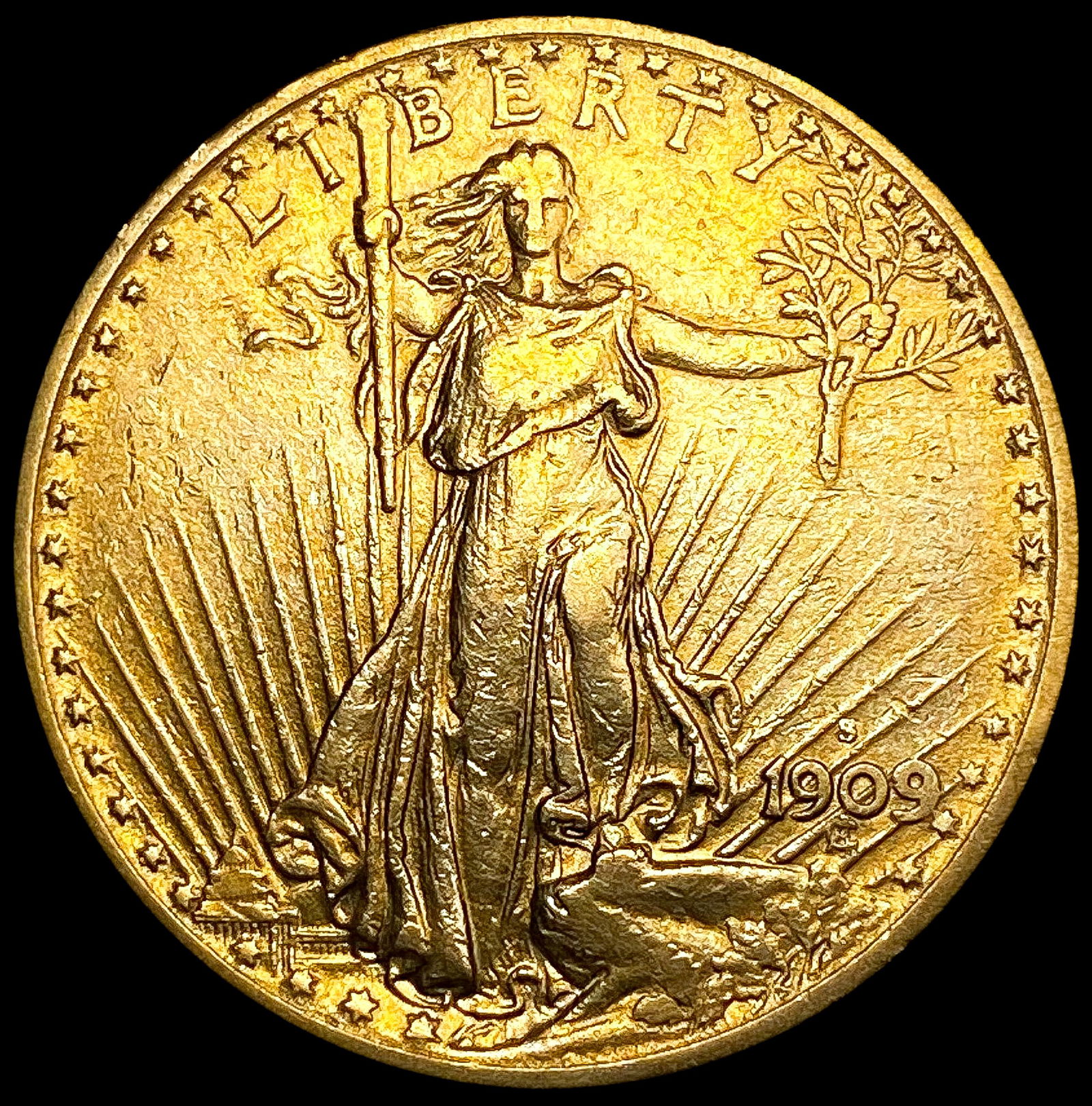 1909-S $20 Gold Double Eagle NEARLY UNCIRCULATED (1 of 2)