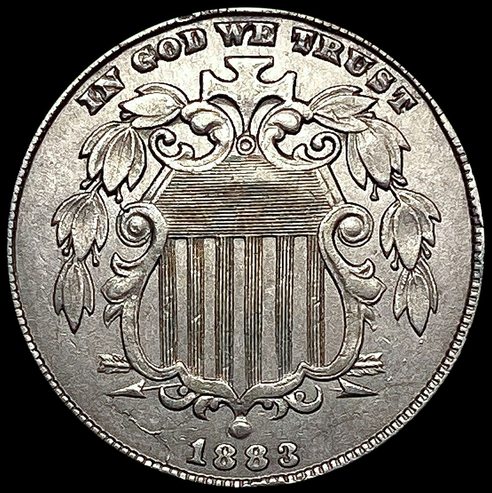 1883 Shield Nickel CLOSELY UNCIRCULATED (1 of 2)