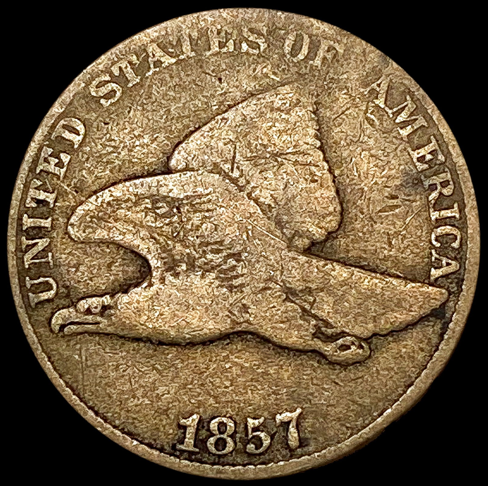 1857 Flying Eagle Cent NICELY CIRCULATED (1 of 2)