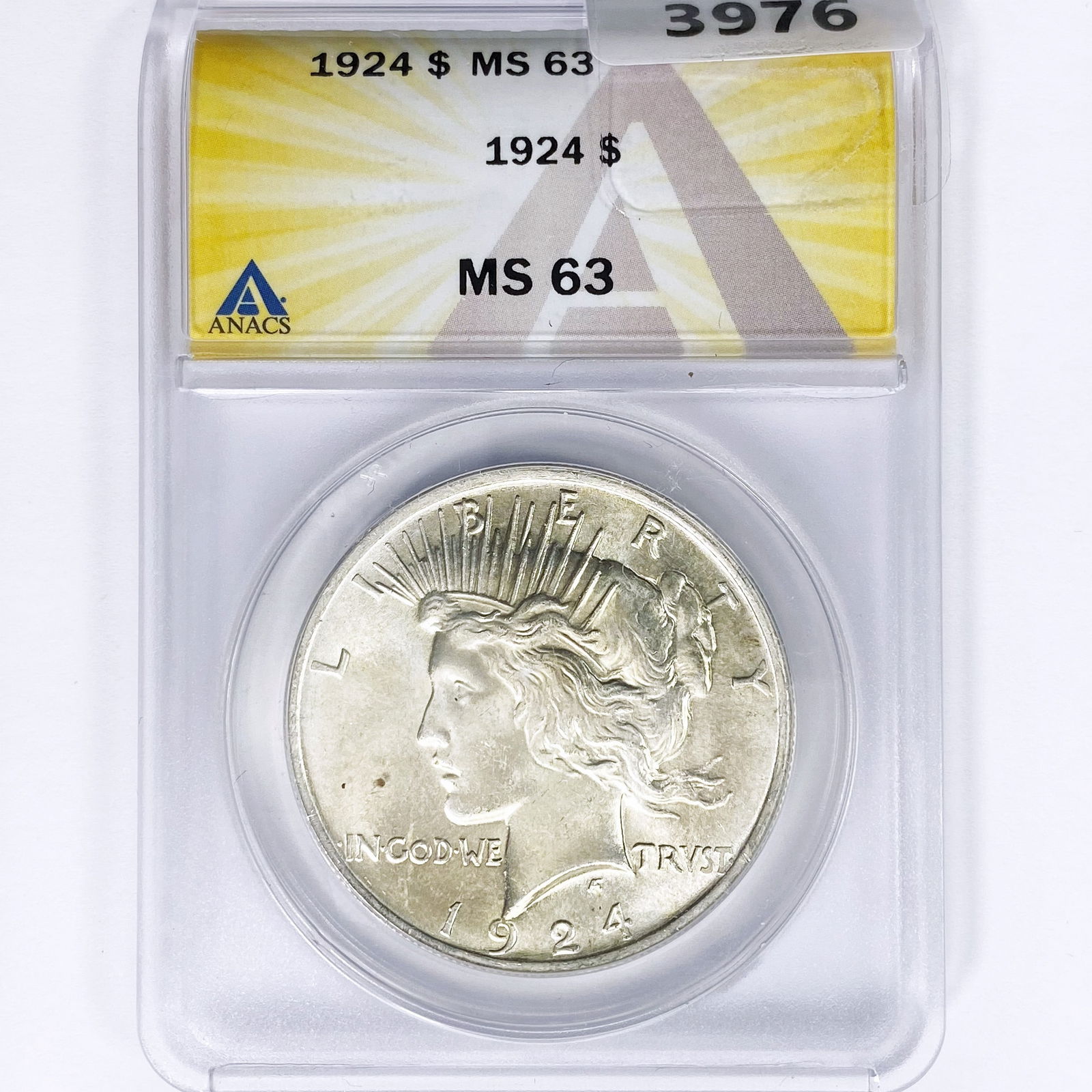 1924 Silver Peace Dollar ANACS MS63 (1 of 2)