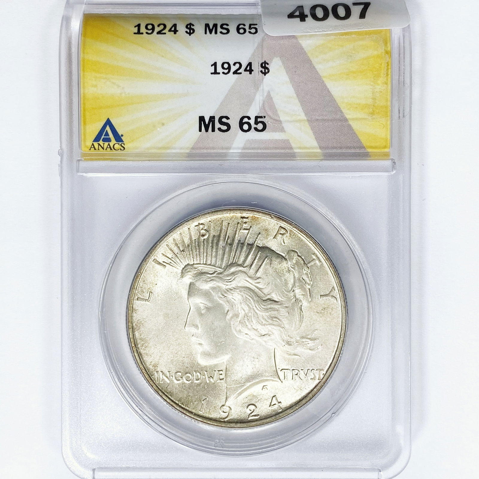 1924 Silver Peace Dollar ANACS MS65 (1 of 2)