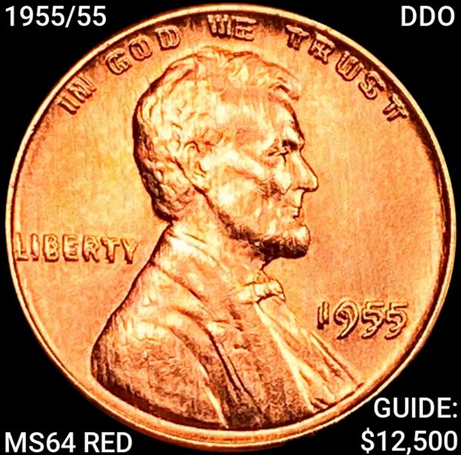 1955/55 DDO Wheat Cent CHOICE BU RED (1 of 2)