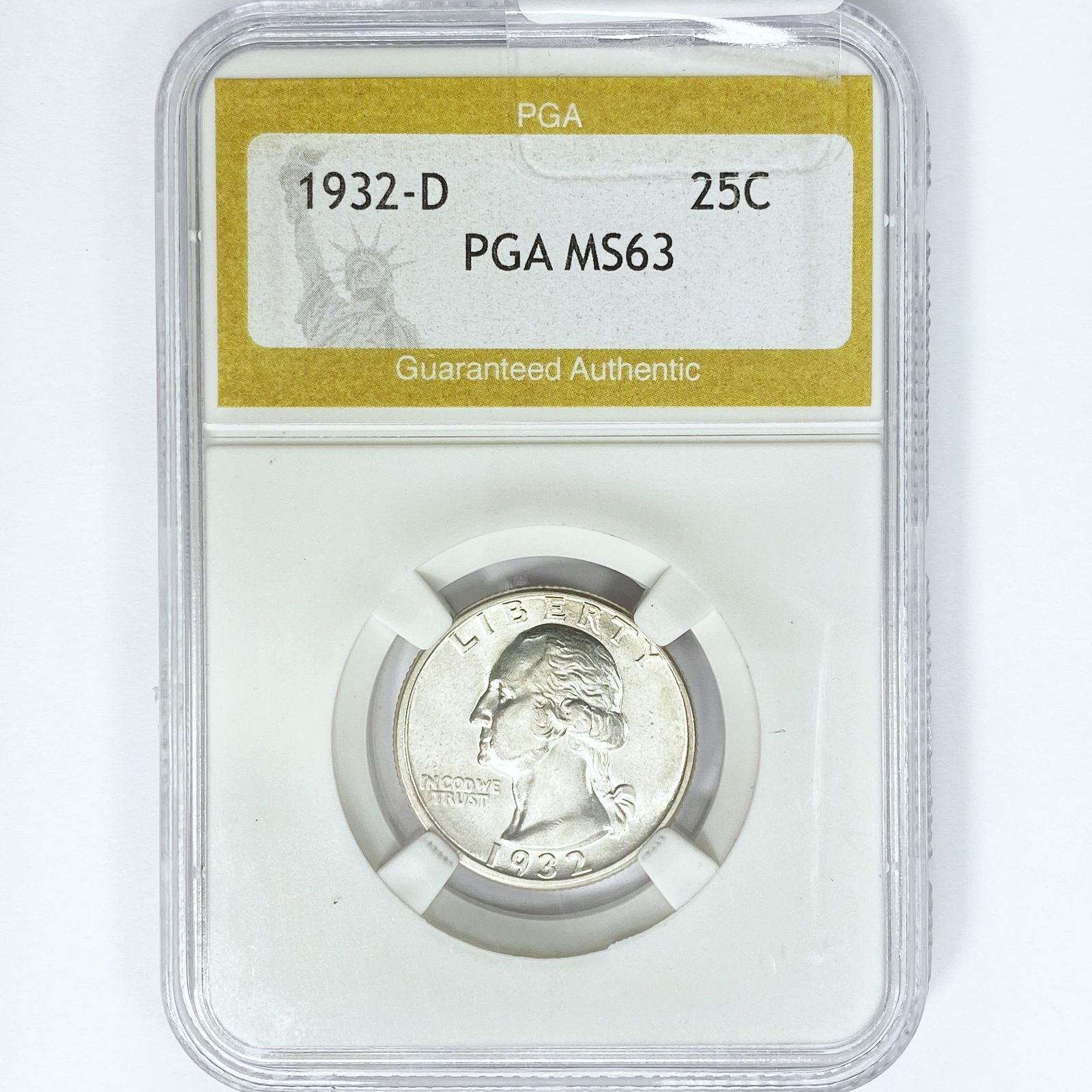 1932-D Washington Silver Quarter PGA MS63 (1 of 2)
