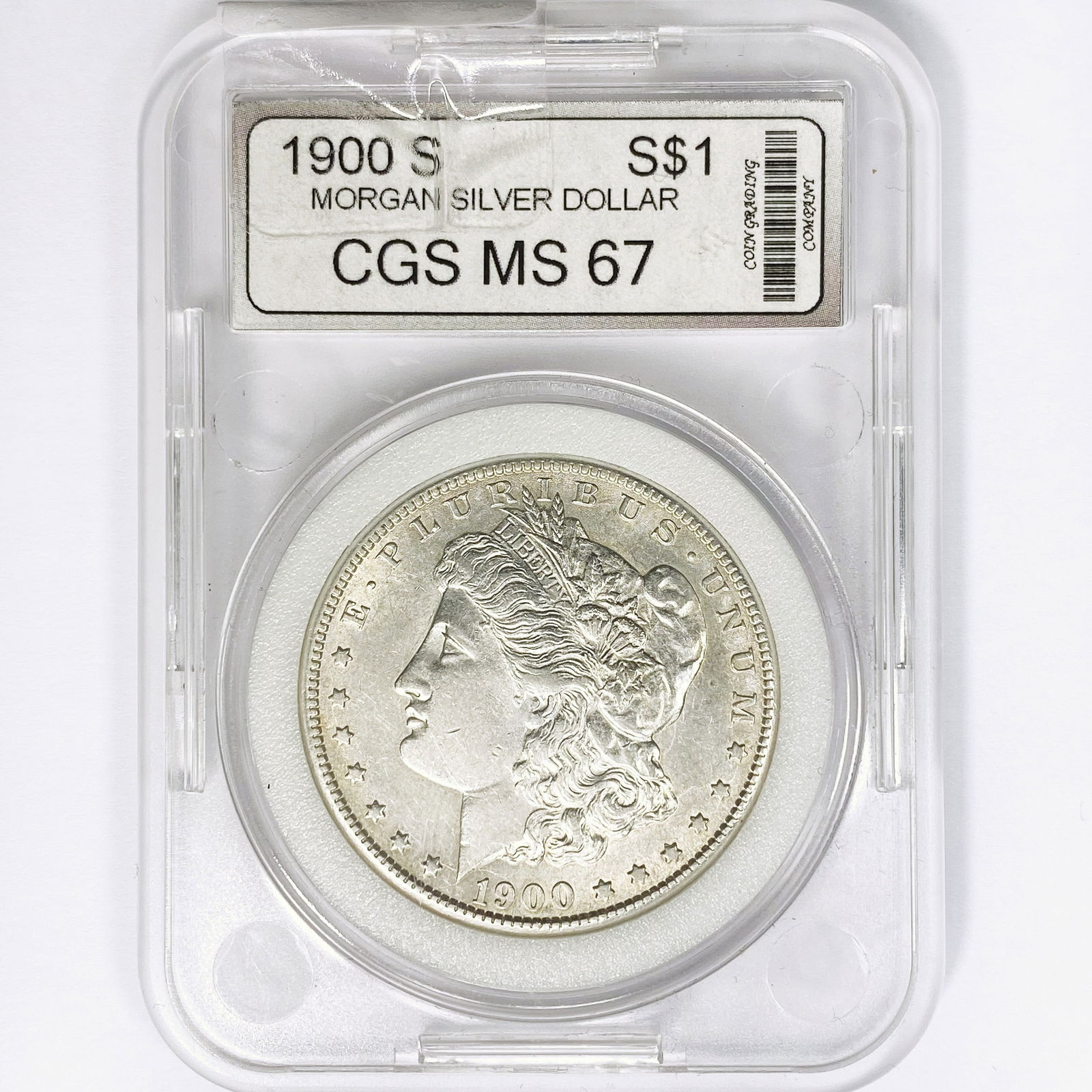 1900-S Morgan Silver Dollar CGS MS67 (1 of 2)