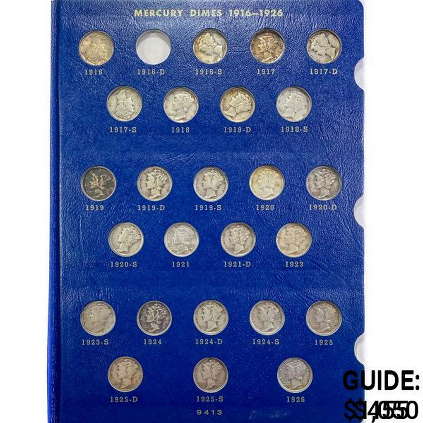 1916-1945 Mercury Dime Book (76 Coins) (1 of 7)
