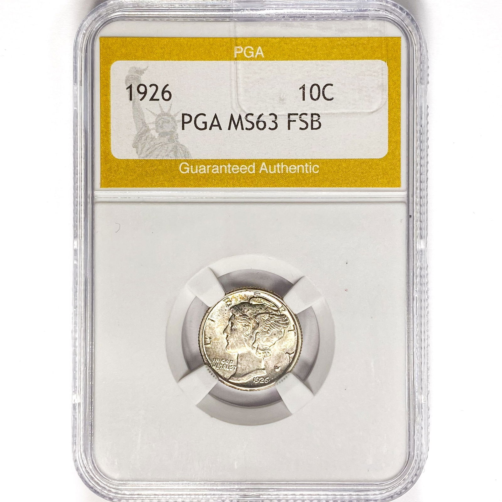1926 Mercury Silver Dime PGA MS63 FSB (1 of 2)