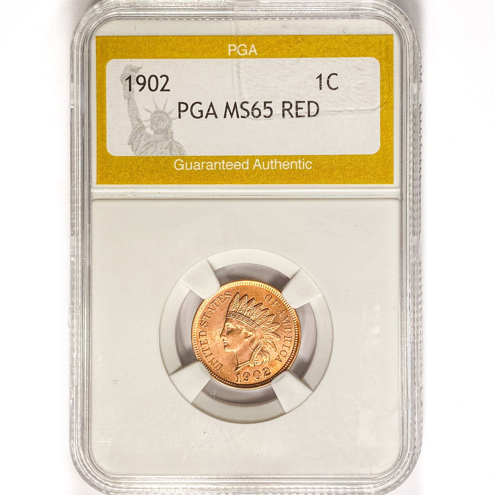 1902 Indian Head Cent PGA MS65 RED (1 of 2)