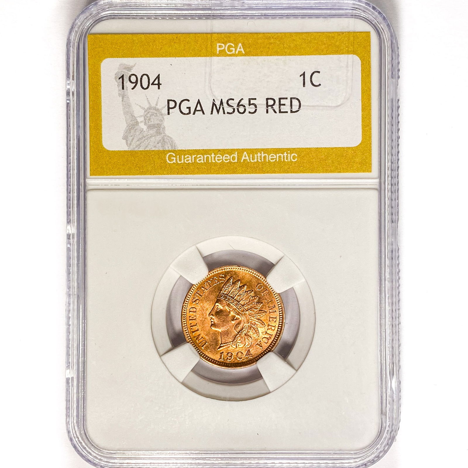 1904 Indian Head Cent PGA MS65 RED (1 of 2)