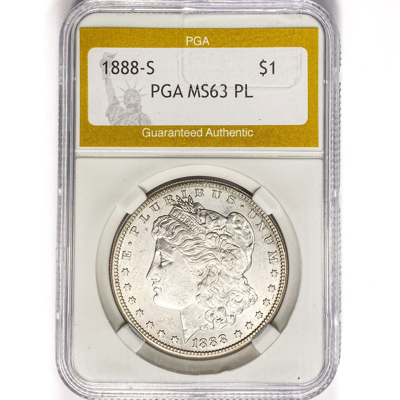 1888-S Morgan Silver Dollar PGA MS63 PL (1 of 2)