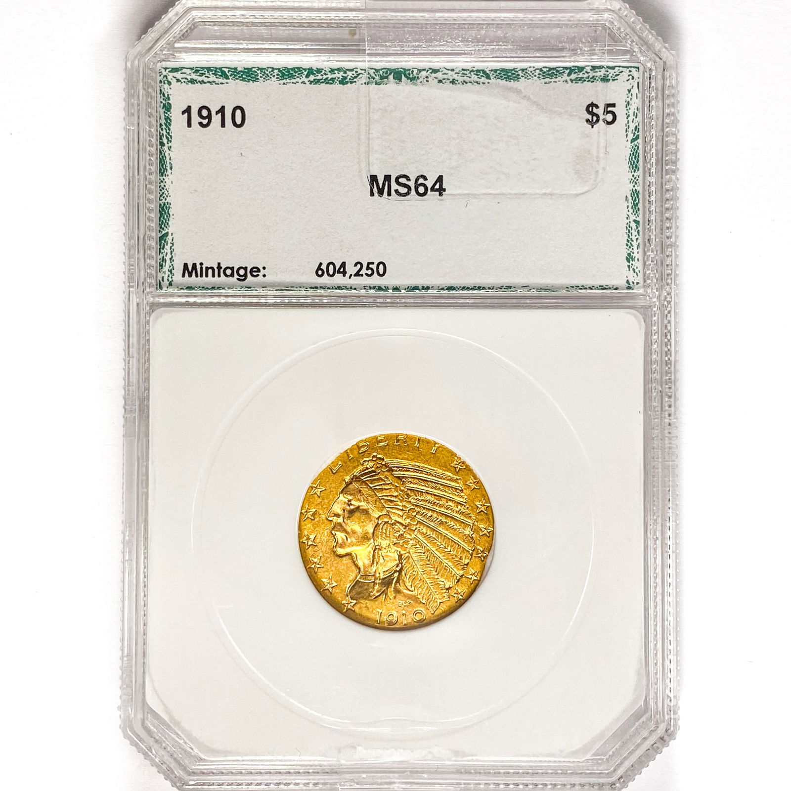 1910 $5 Gold Half Eagle PCI MS64 (1 of 2)