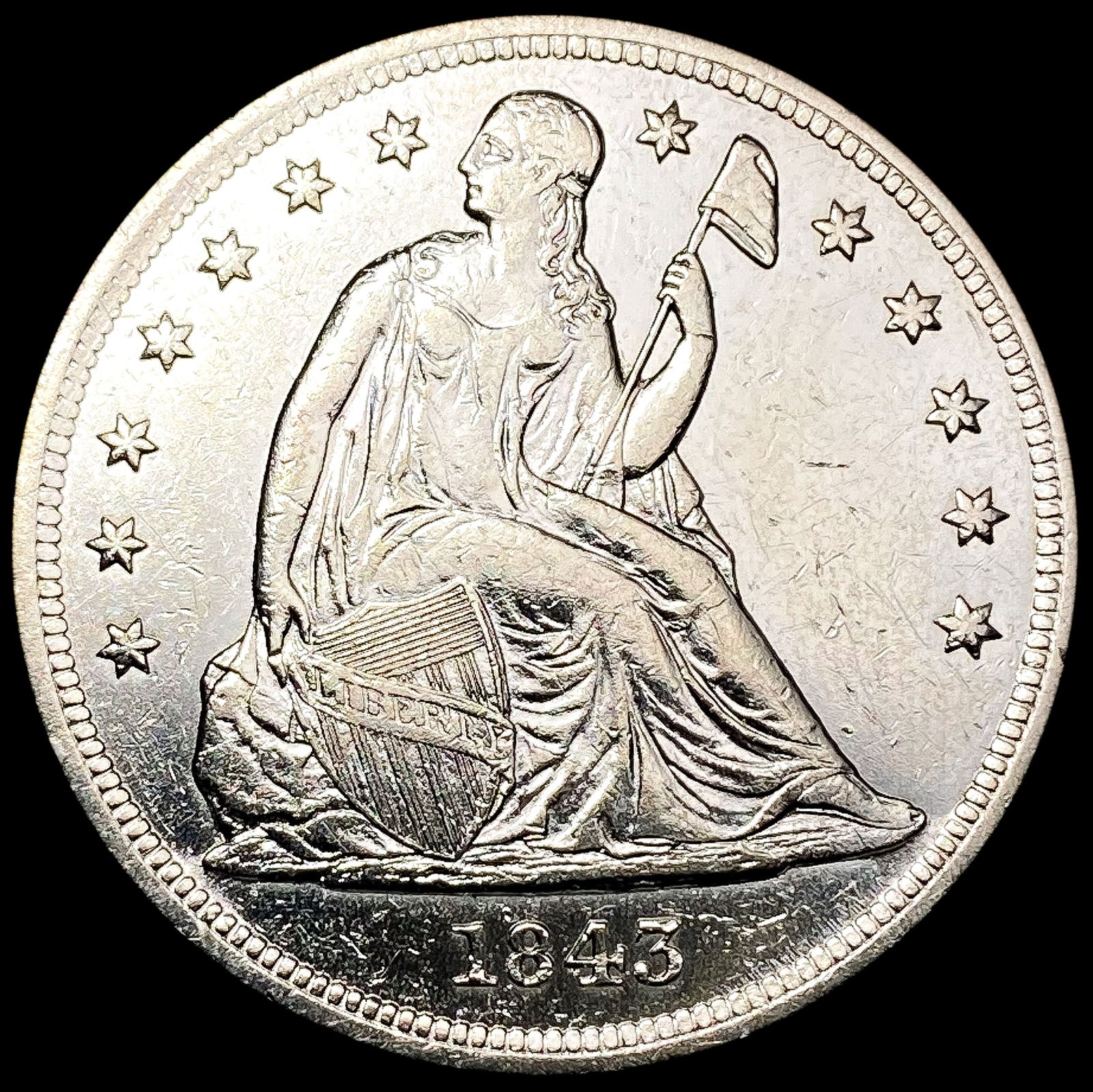 1843 Seated Liberty Dollar HIGH GRADE (1 of 2)