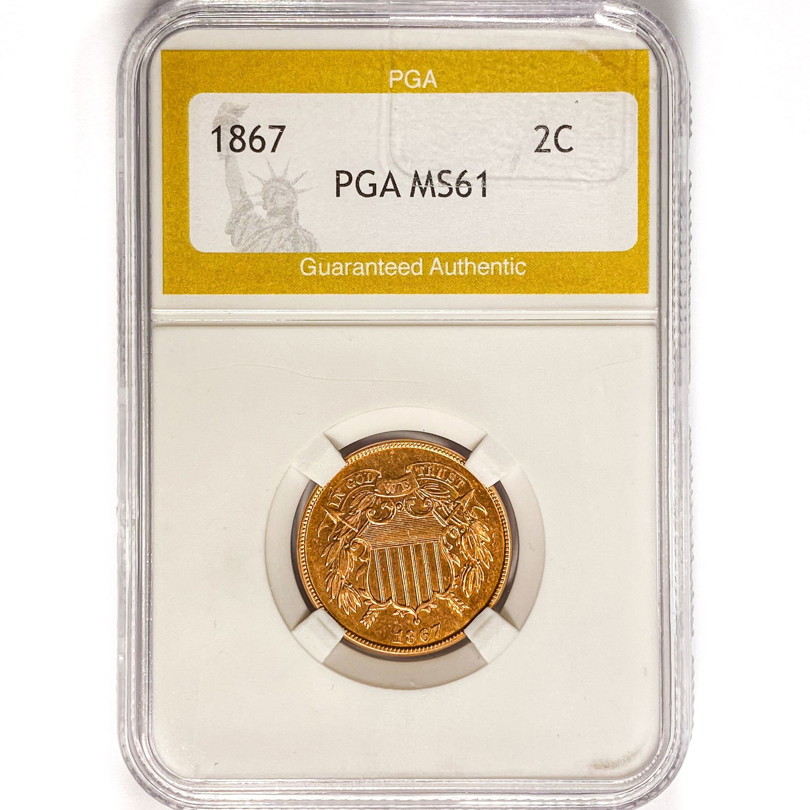 1867 Two Cent Piece PGA MS61 (1 of 2)